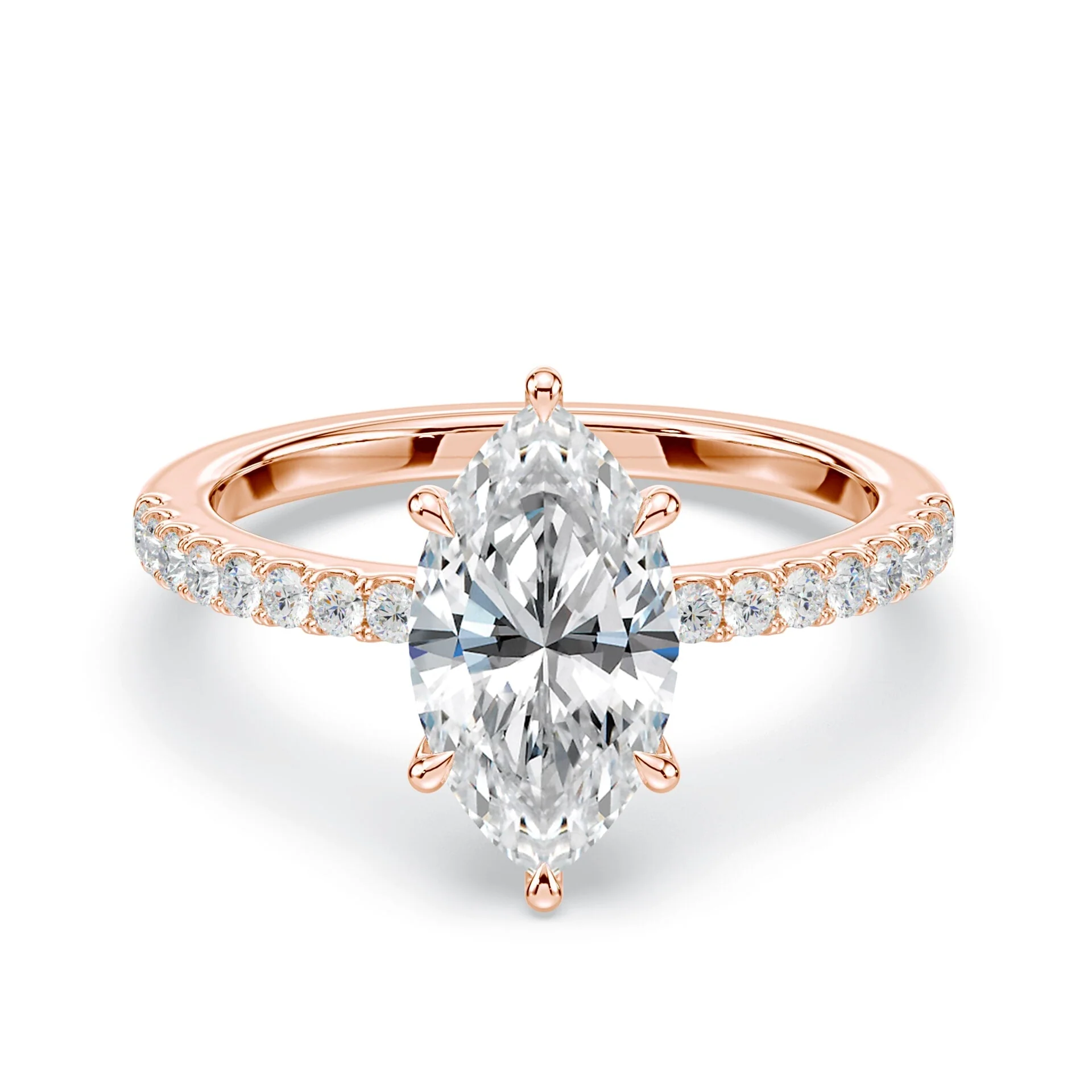 Marquise Low Profile Pave Ring
