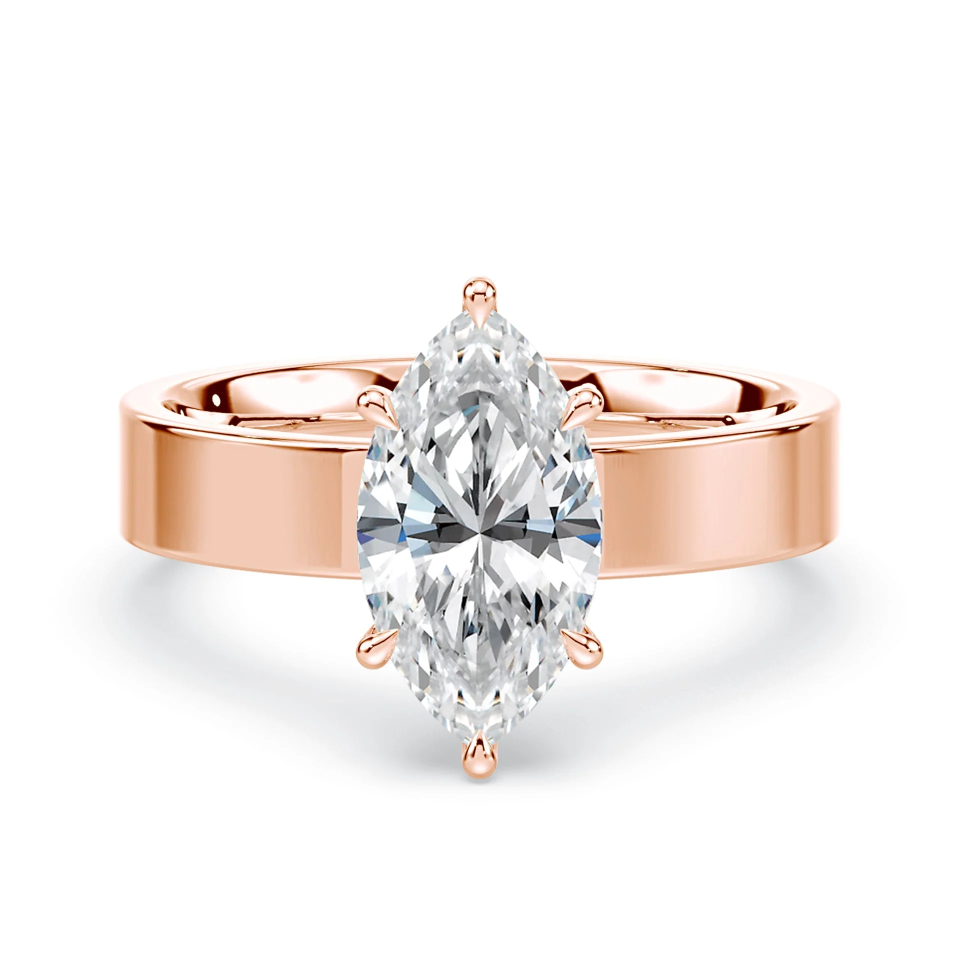 Marquise Low Profile Wide Solitaire