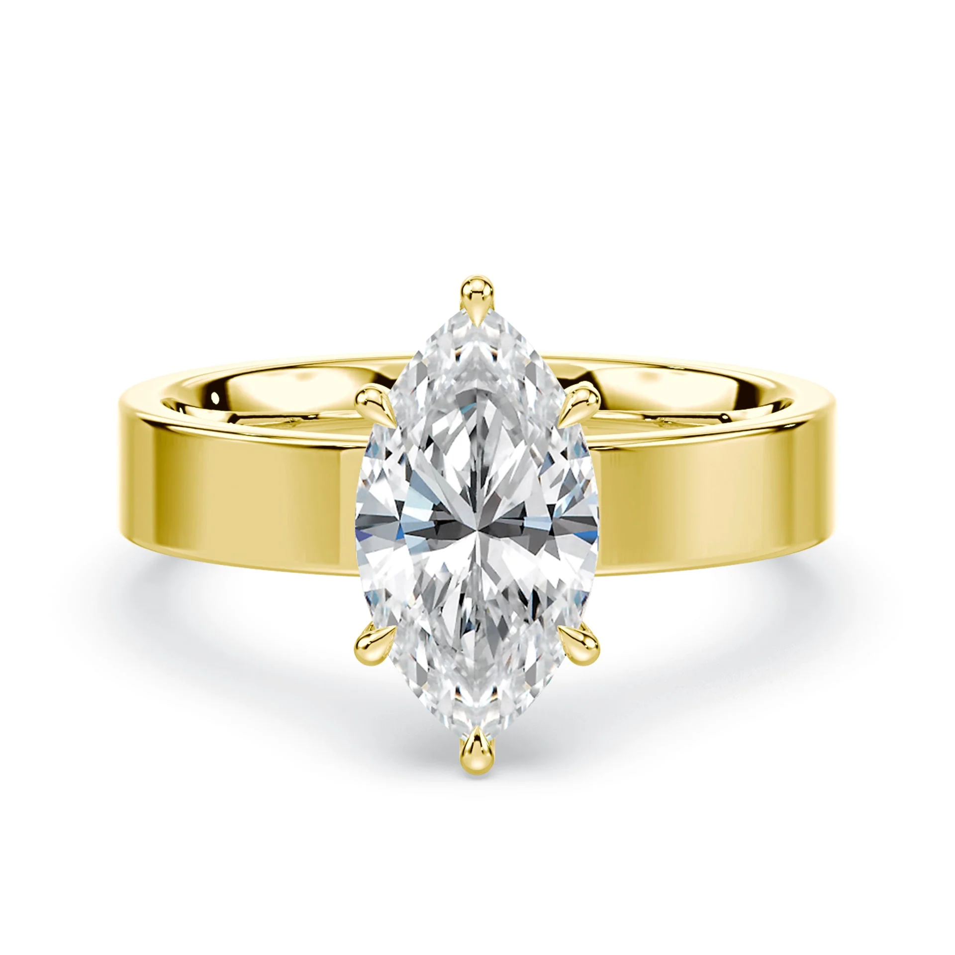 Marquise Low Profile Wide Solitaire