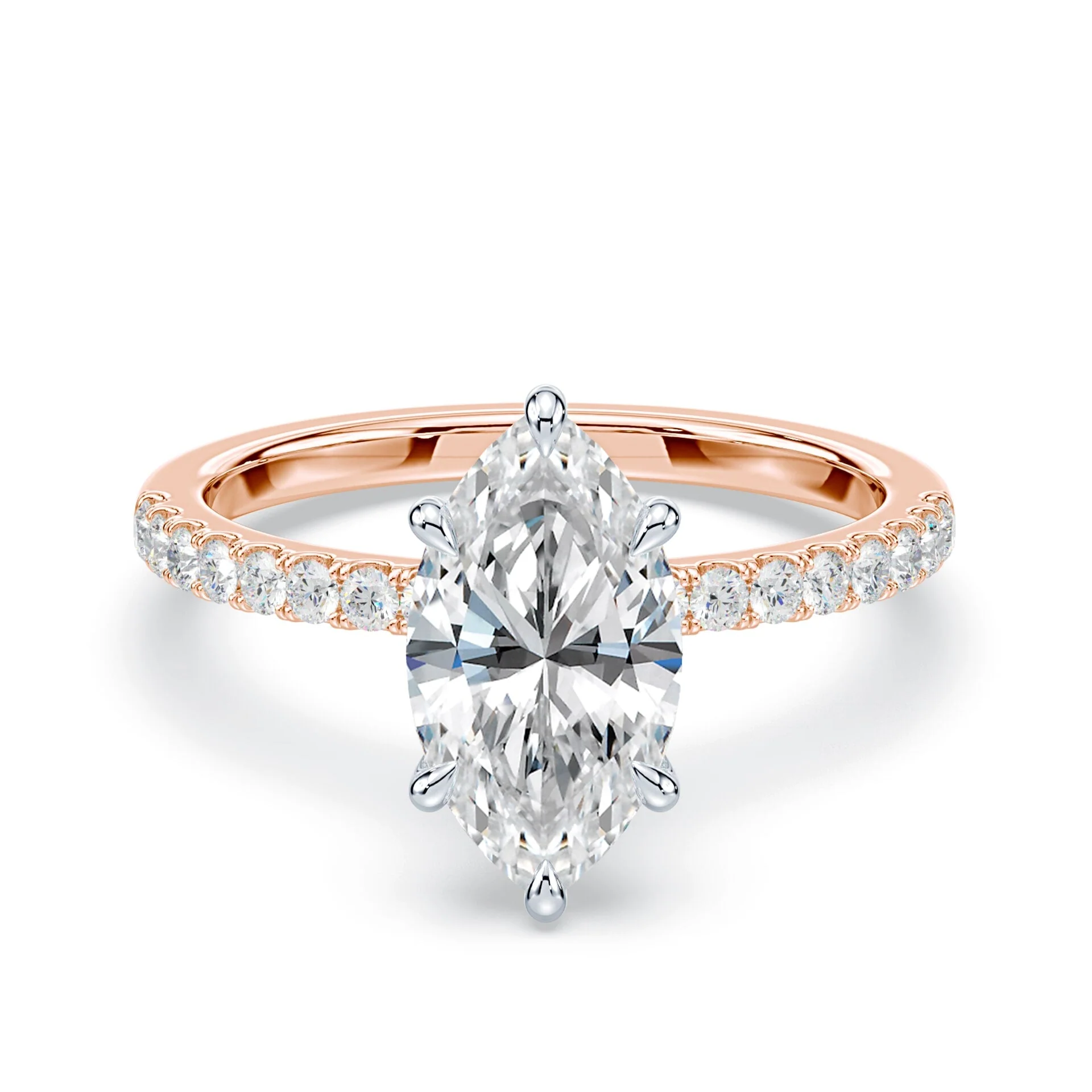 Marquise Pave Engagement Ring