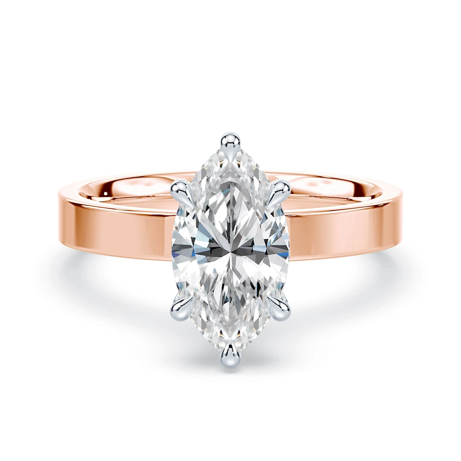Marquise Wide Solitaire Ring