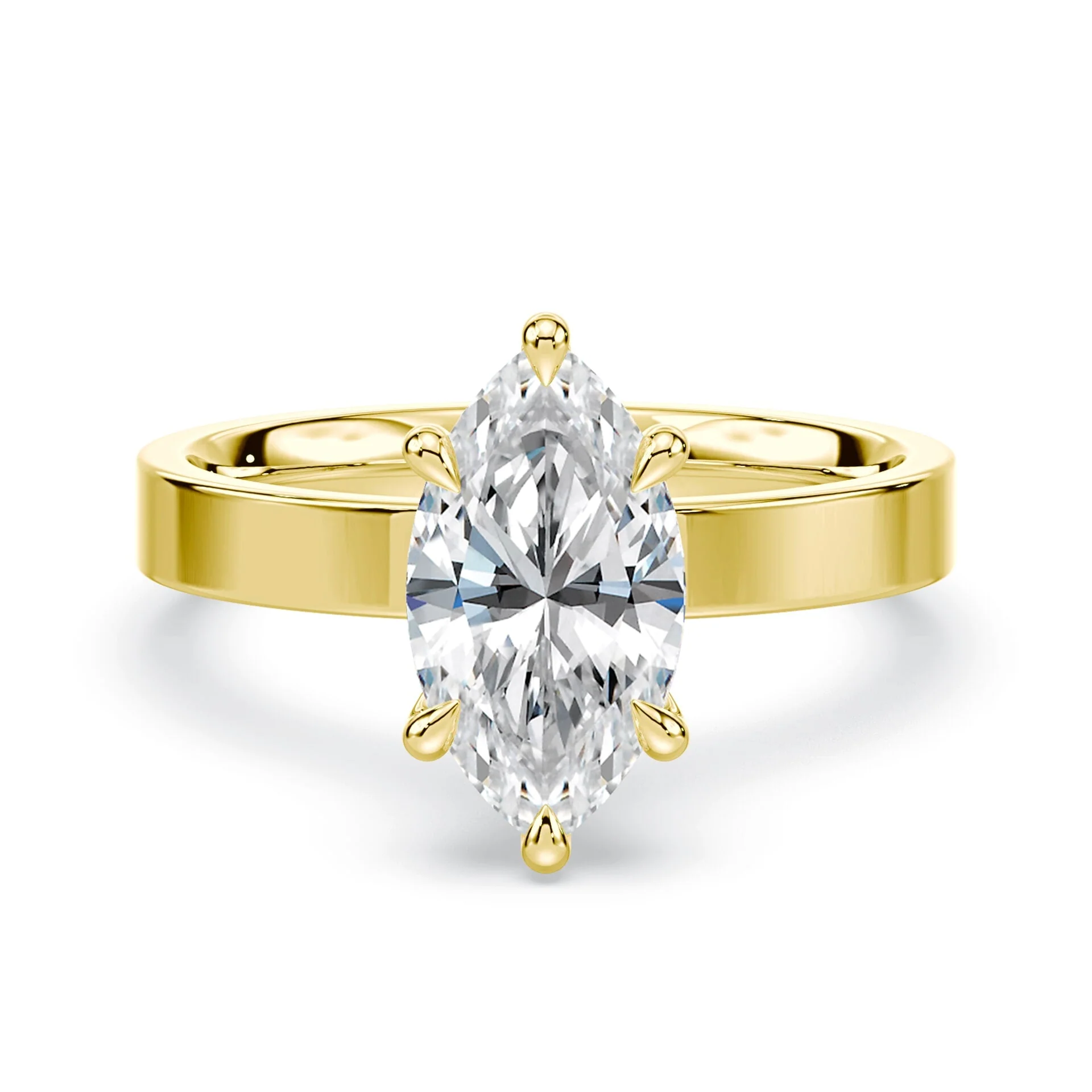 Marquise Wide Solitaire Ring