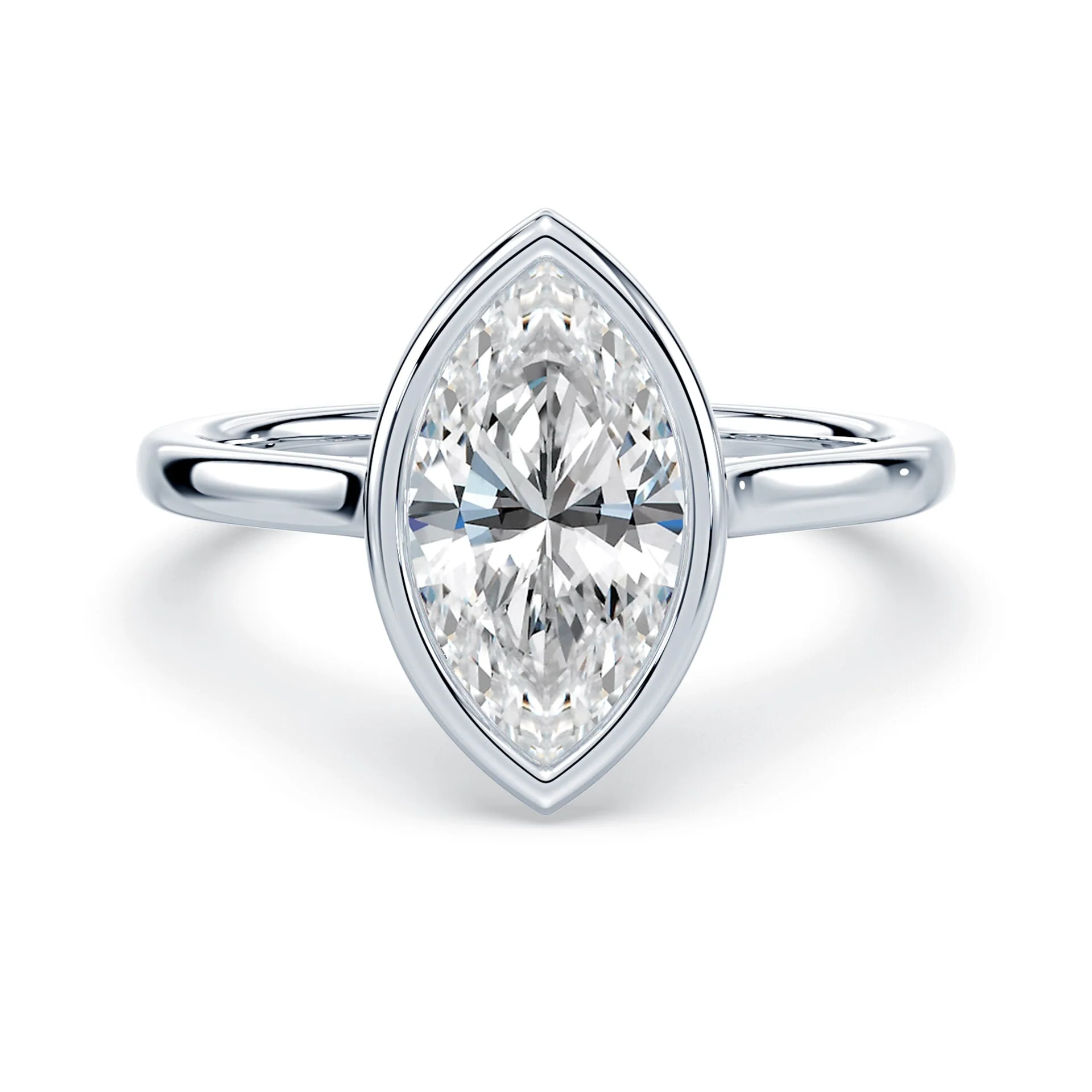 Marquise Cathedral Bezel Ring