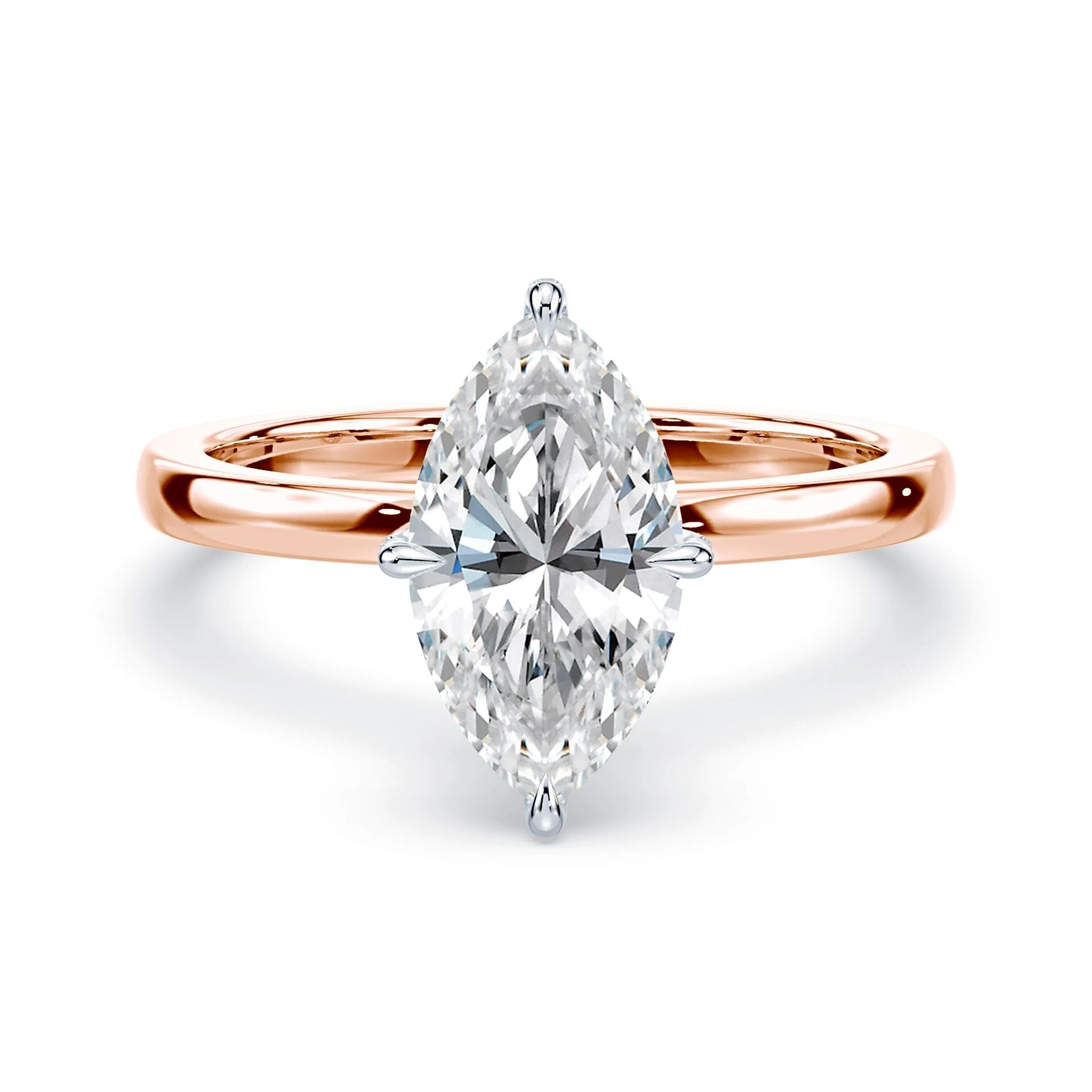 Marquise Pave Prongs Engagement Ring