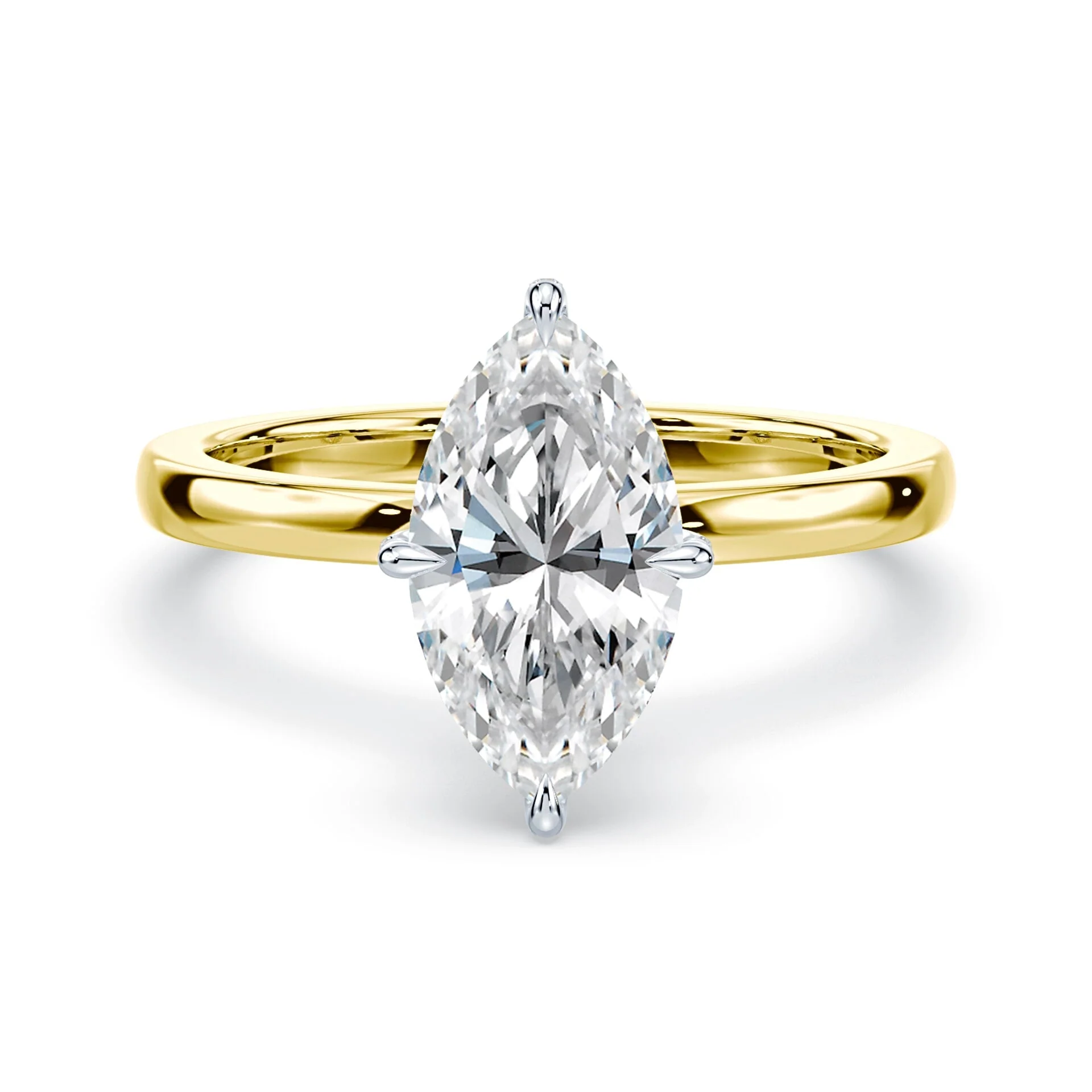 Marquise Pave Prongs Engagement Ring