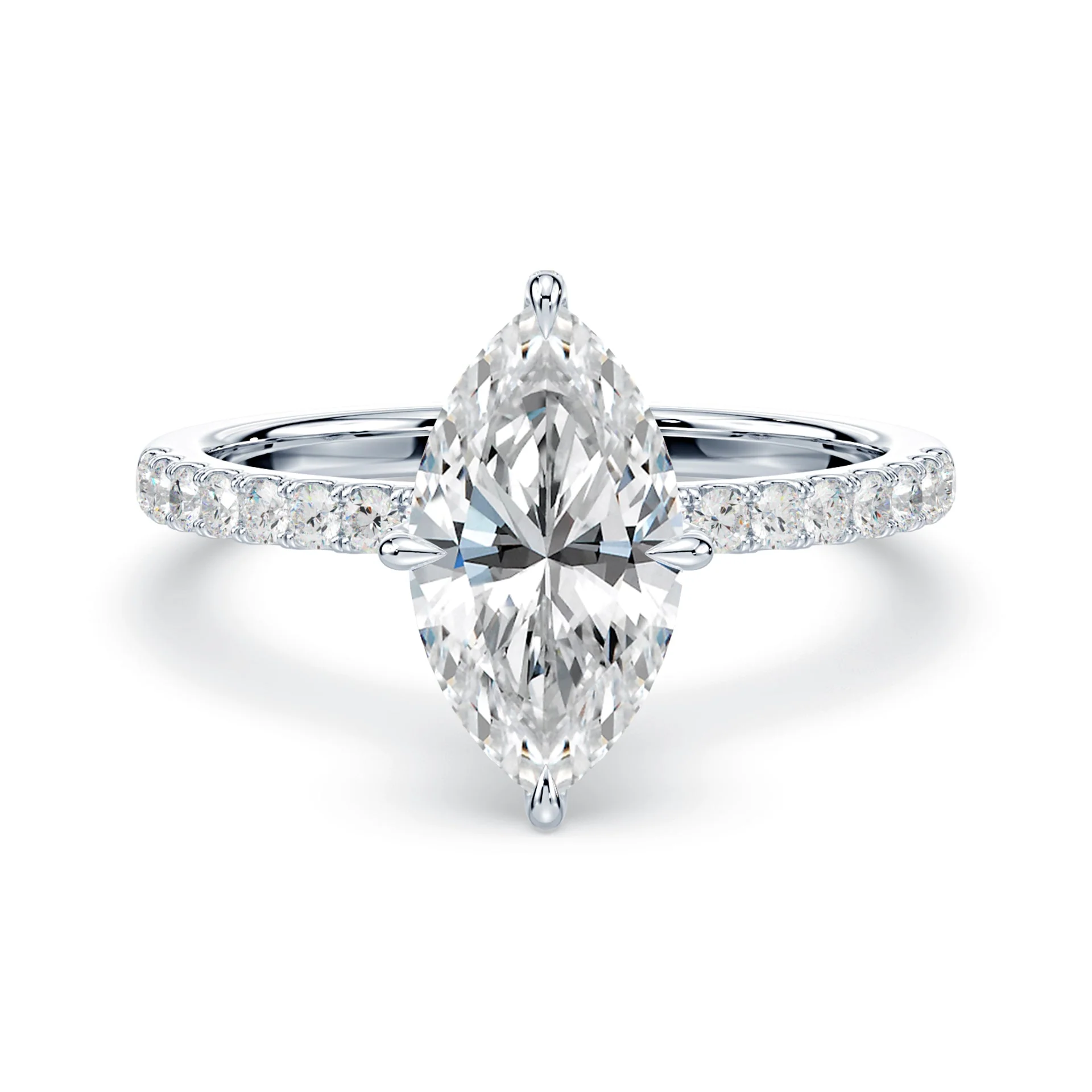 Marquise Allover Pave Engagement Ring