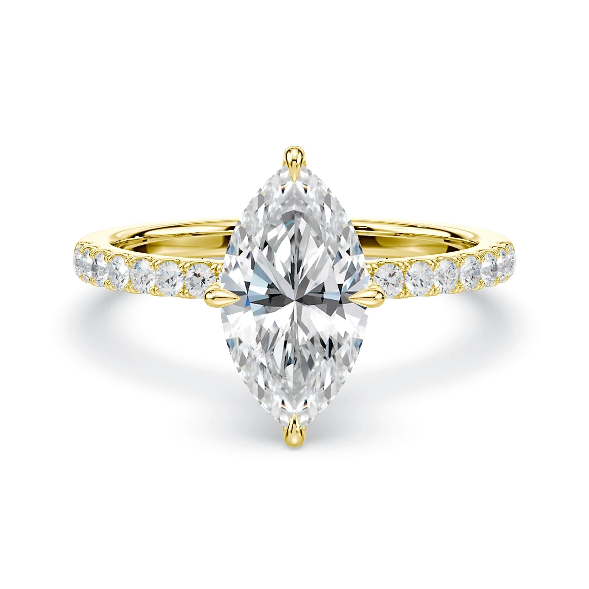 Marquise Allover Pave Engagement Ring