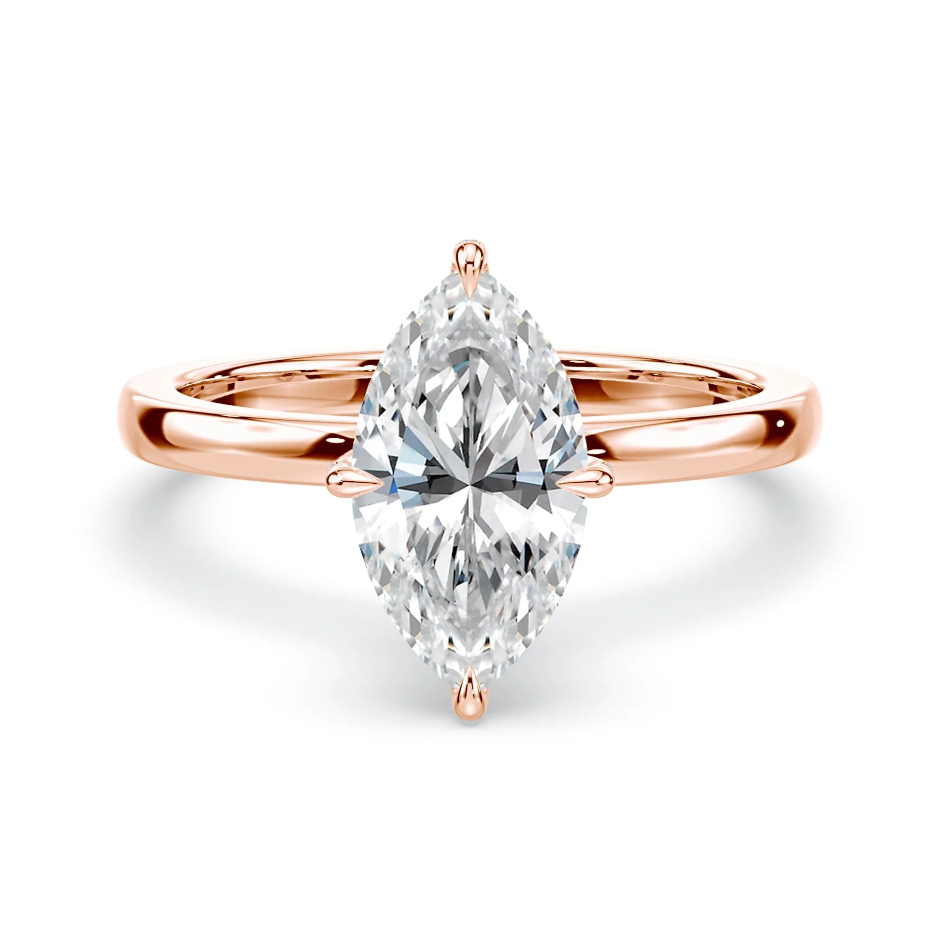 Marquise Pave Prongs Engagement Ring
