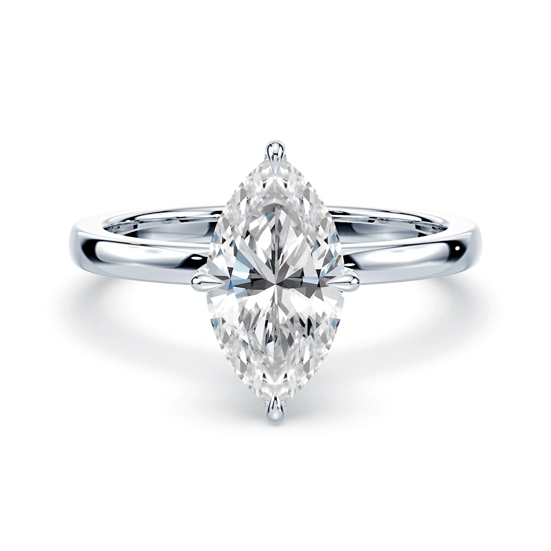 Marquise Pave Prongs Engagement Ring