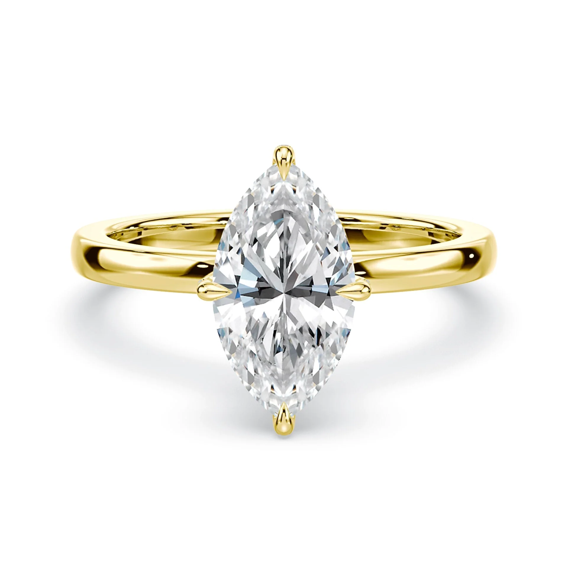 Marquise Pave Prongs Engagement Ring