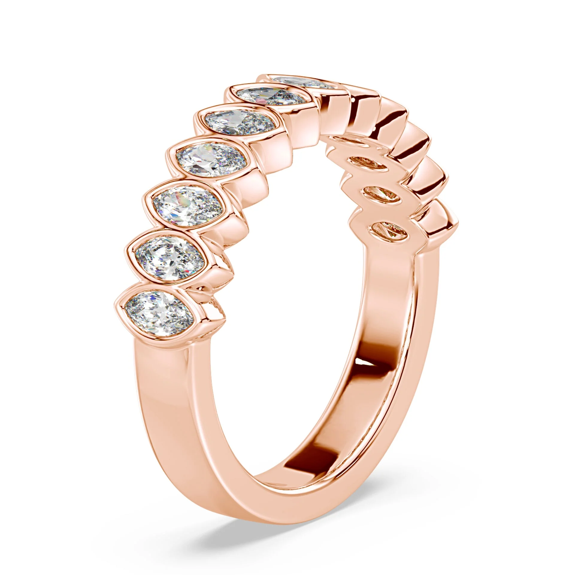 Marquise Lab Diamond Bezel Band - Image 2