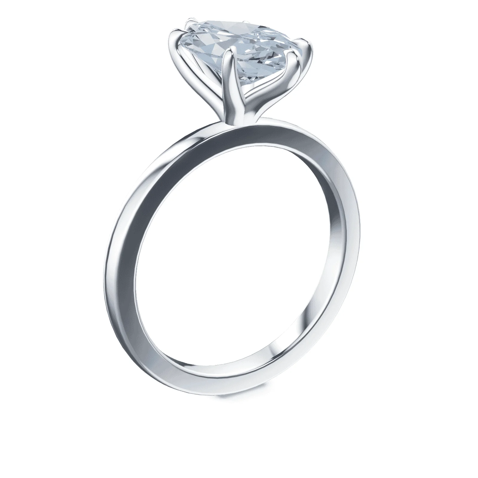Marquise Cut Blue Diamond Ring - Image 2