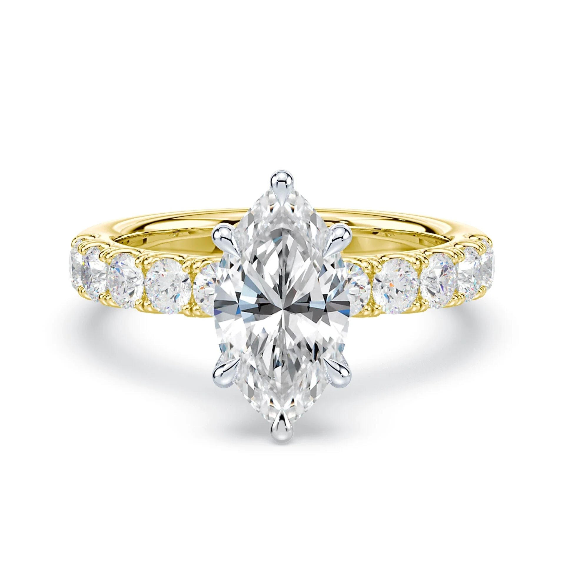 Marquise Wide Pave Ring
