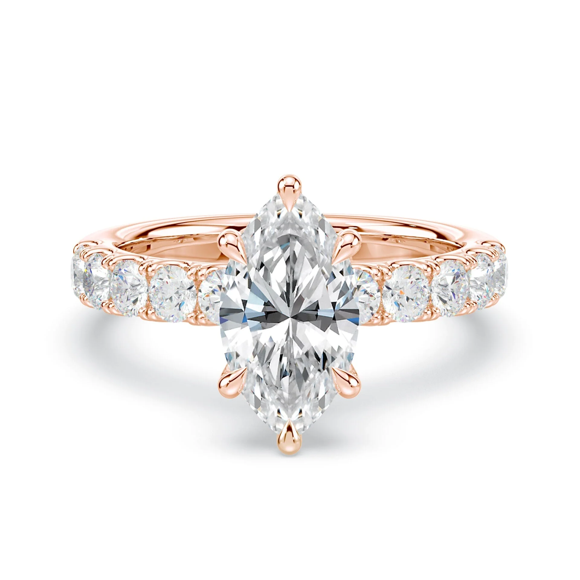 Marquise Wide Pave Ring