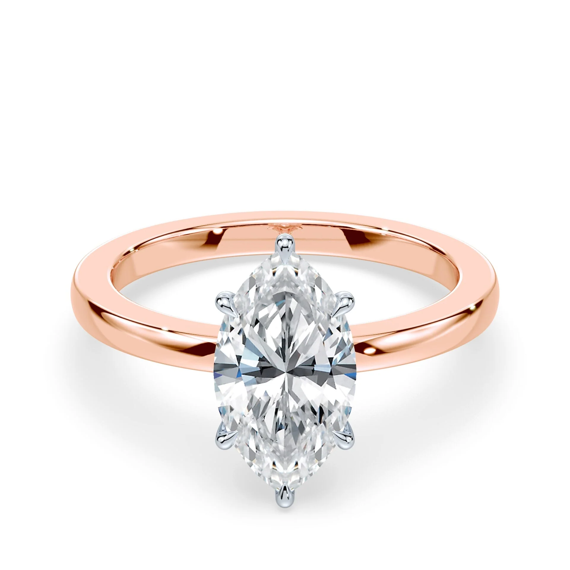 Marquise Low Profile Hidden Halo Ring