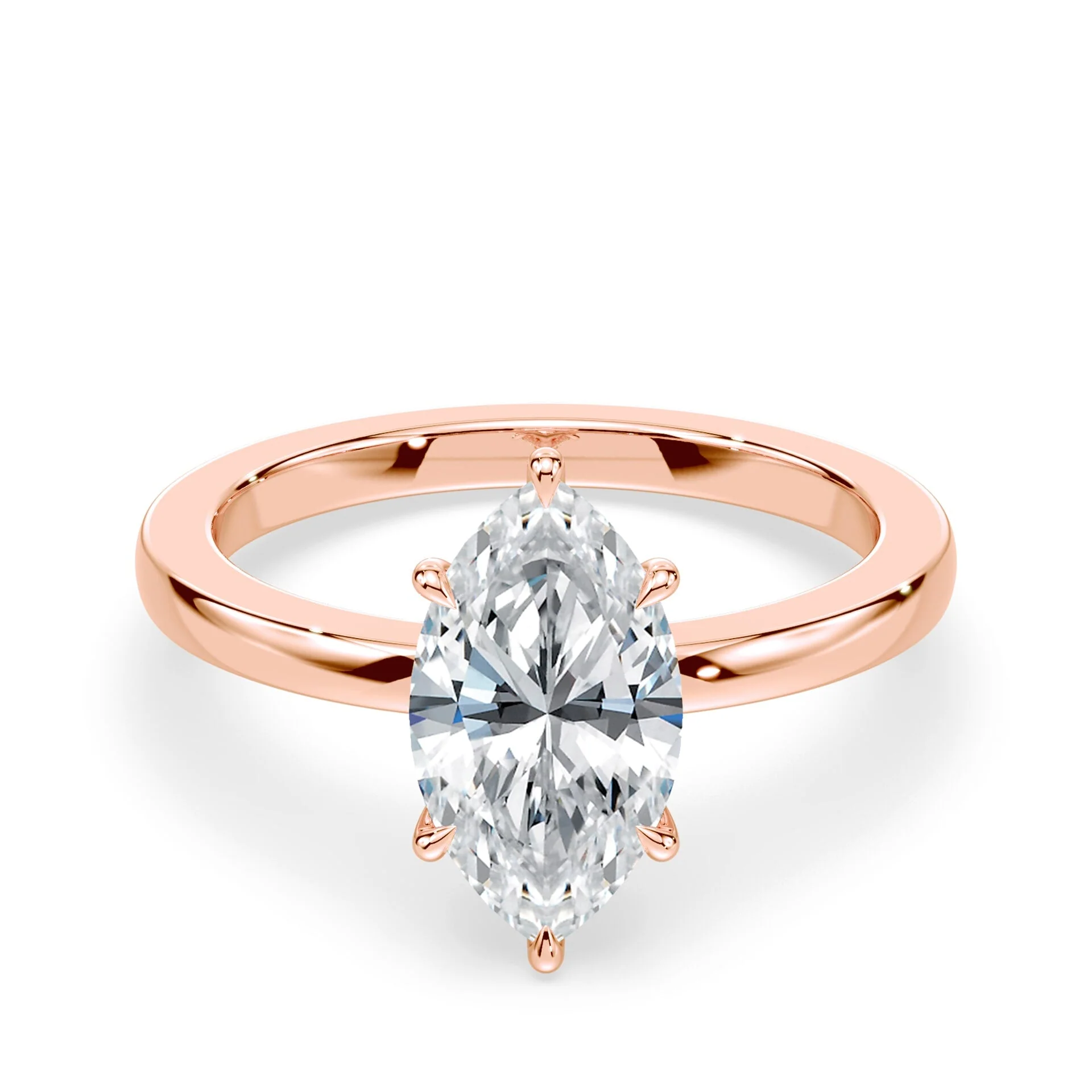 Marquise Low Profile Hidden Halo Ring