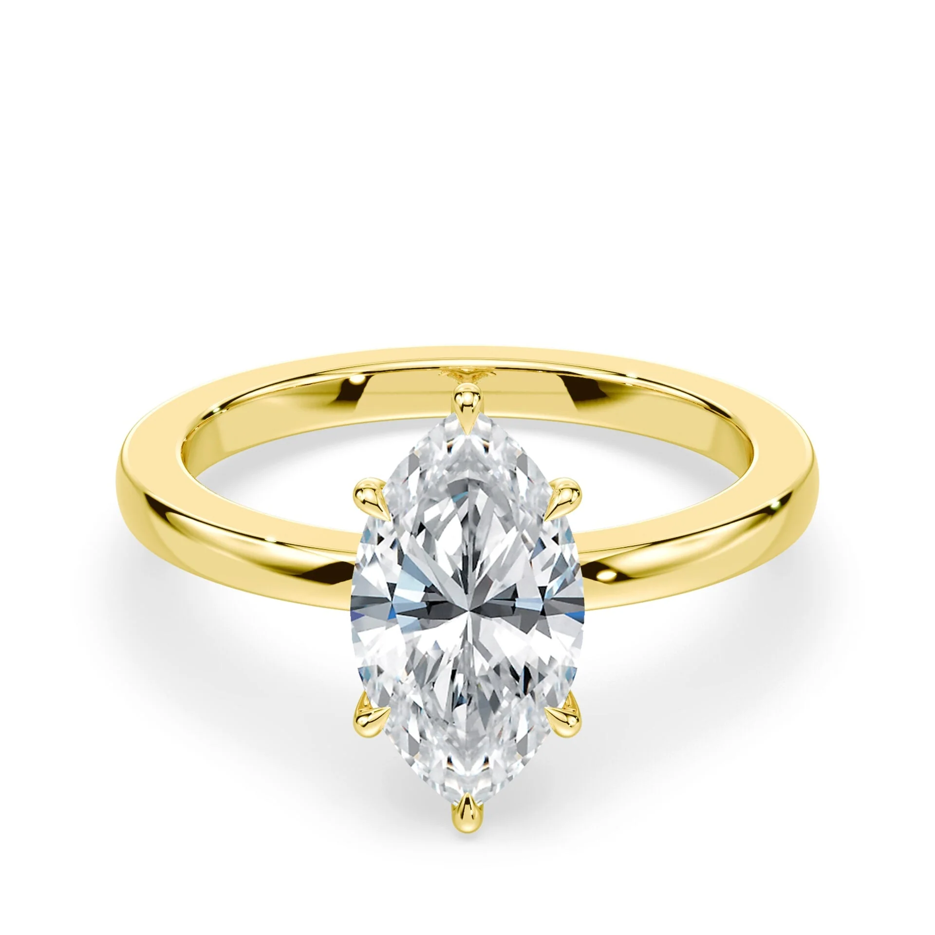 Marquise Low Profile Hidden Halo Ring