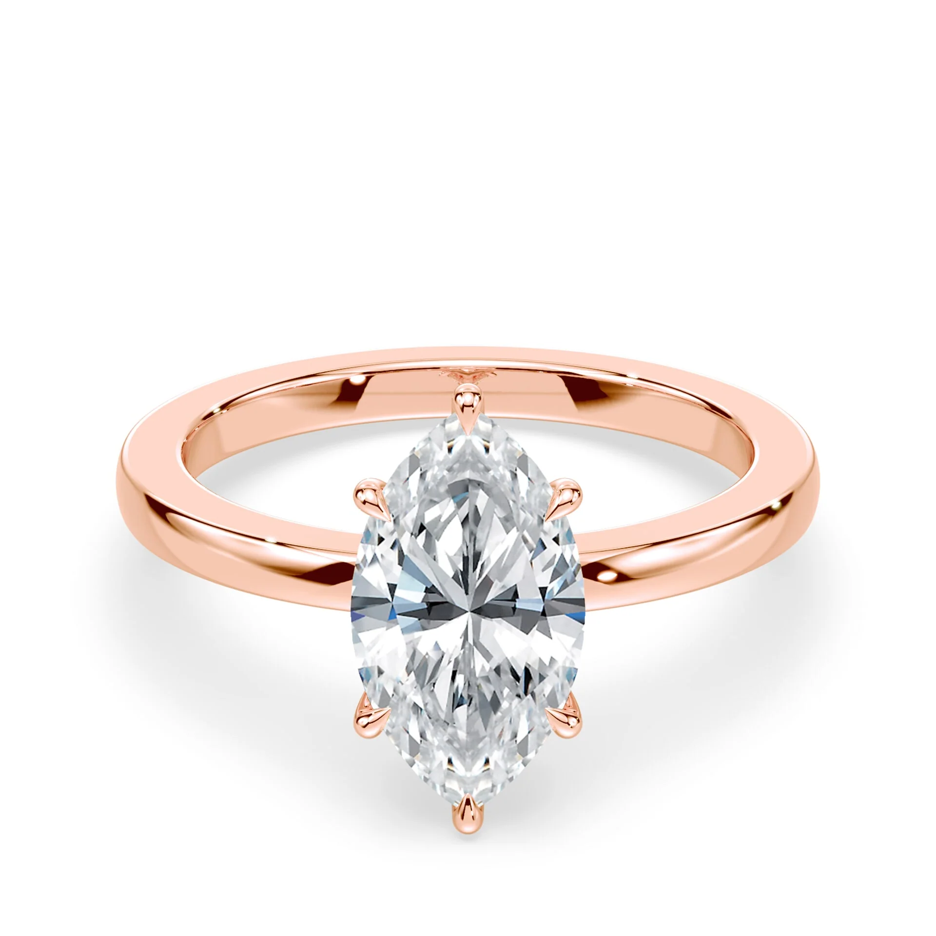 Marquise Low Profile Hidden Halo Ring