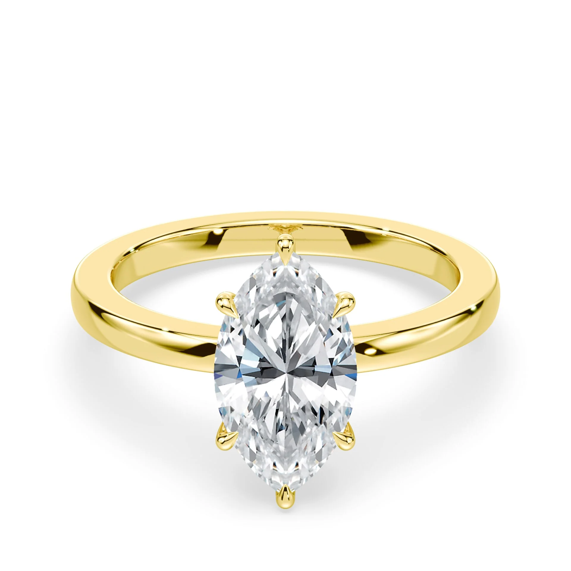 Marquise Low Profile Hidden Halo Ring