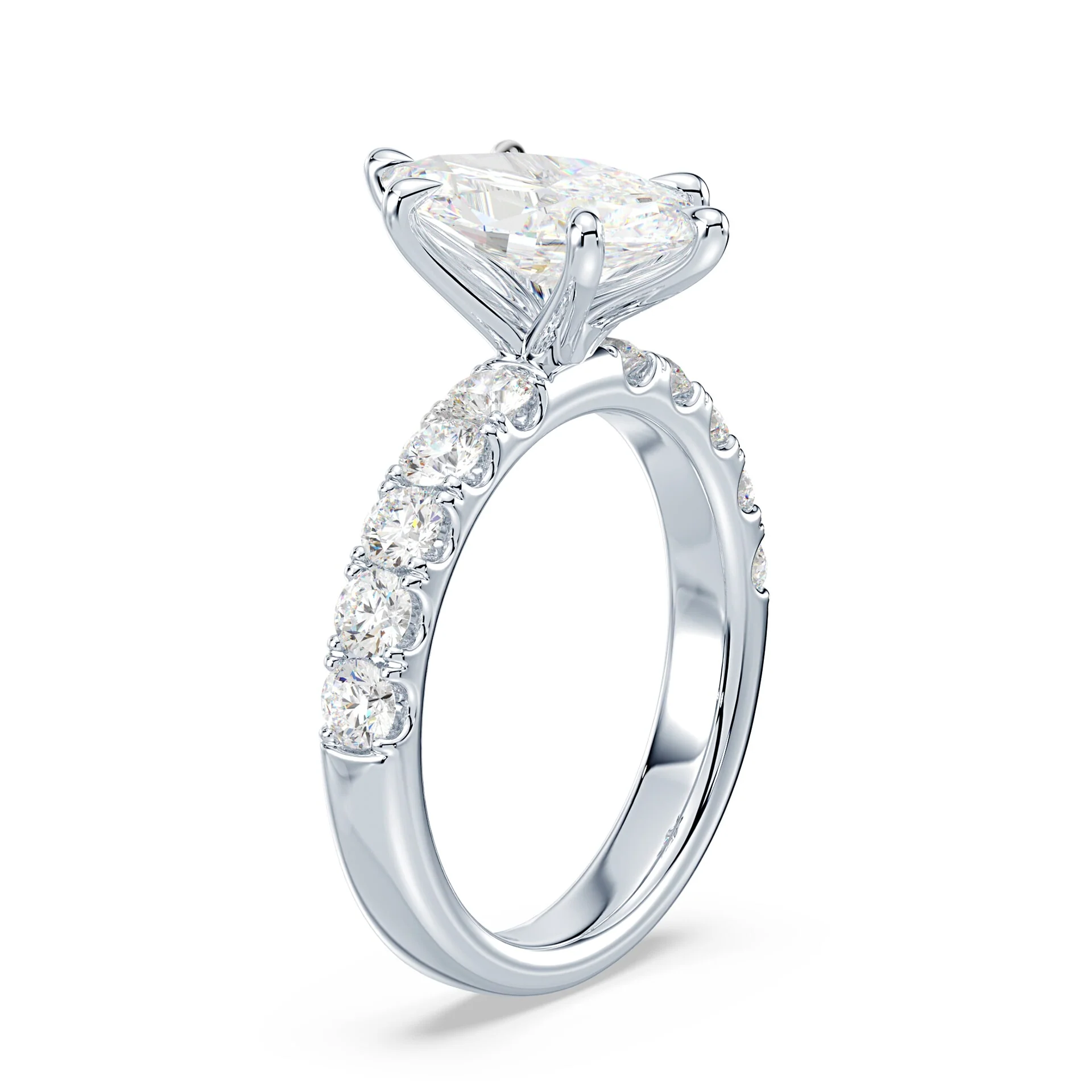 Marquise Cut Wide Pave Ring - Image 2