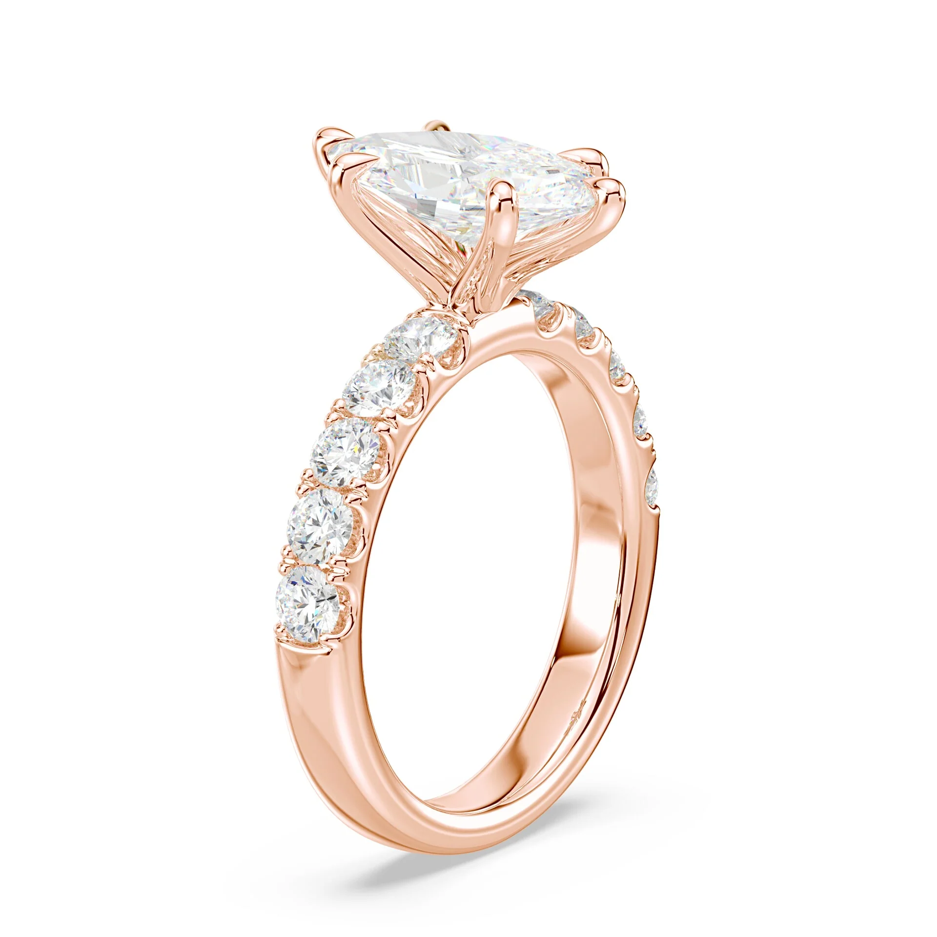 Marquise Cut Wide Pave Ring - Image 2
