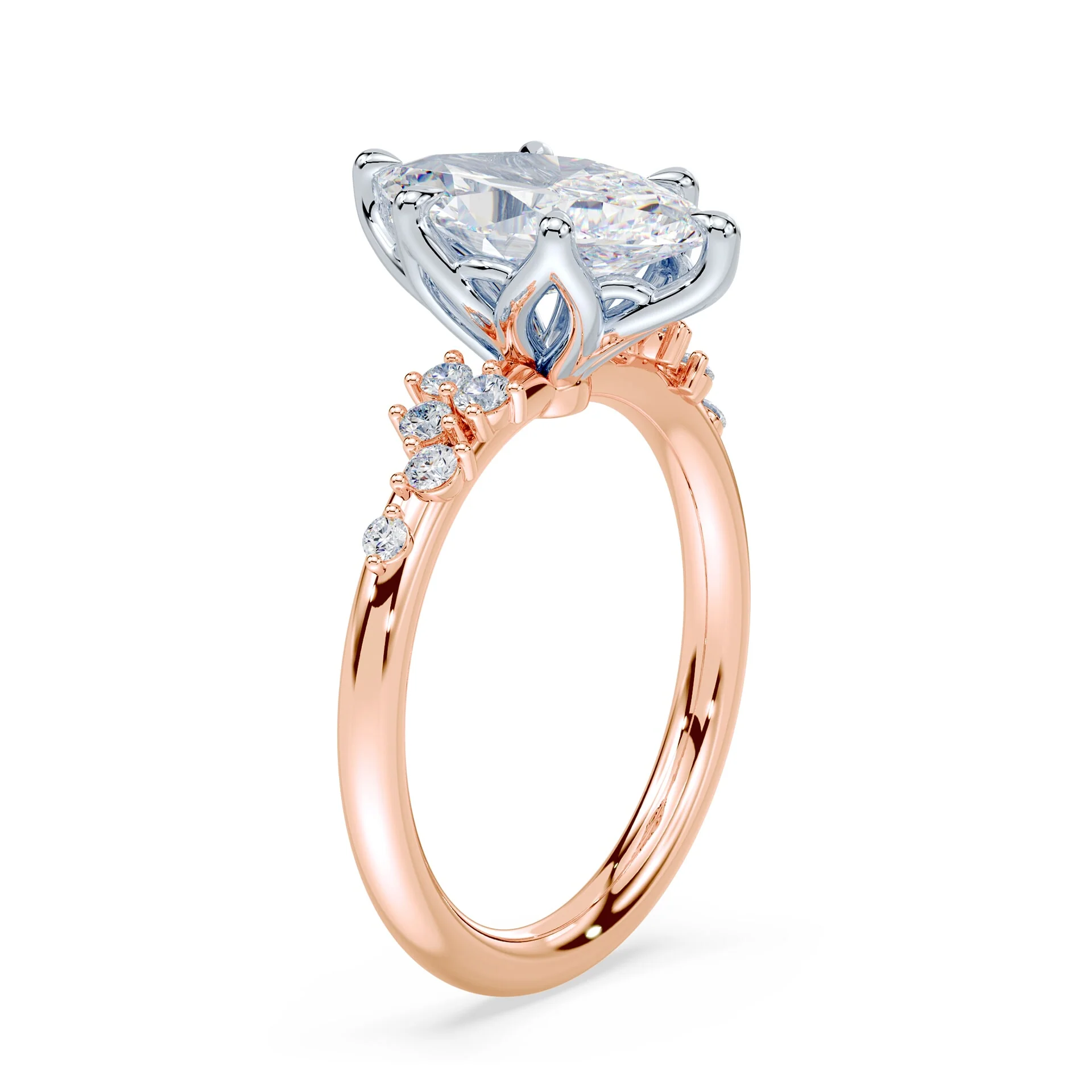 Marquise Cut Petals Cluster Ring - Image 2