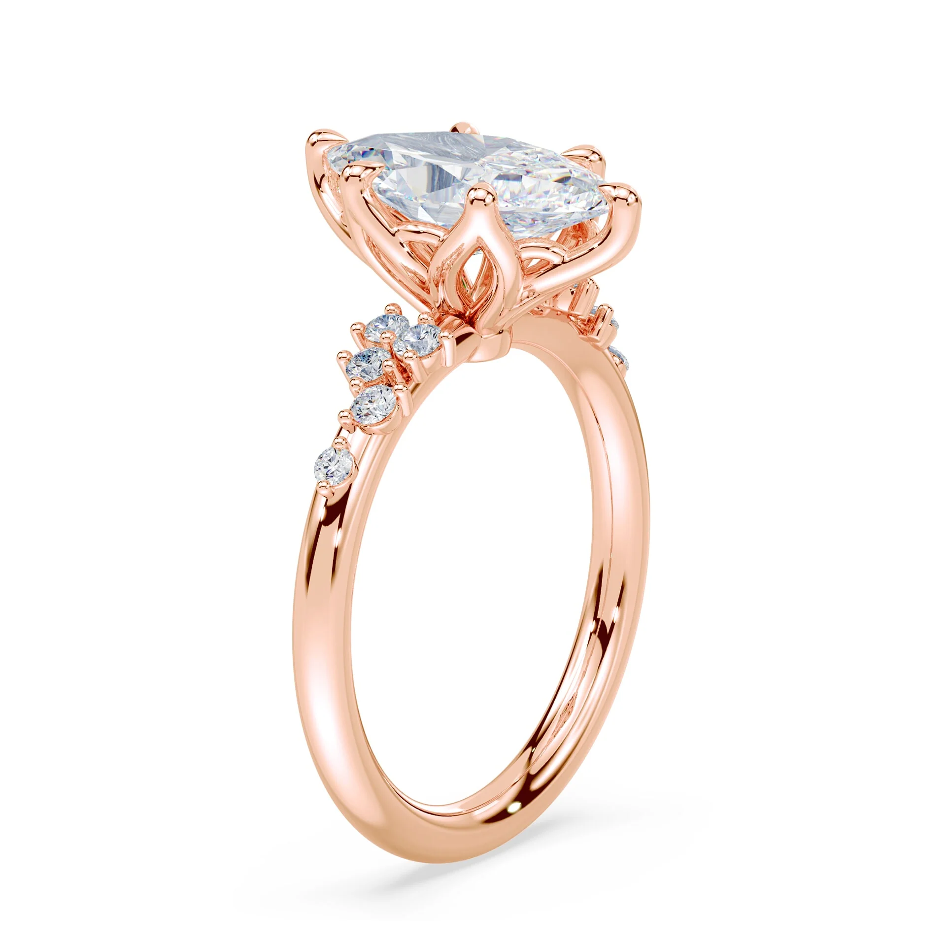 Marquise Cut Petals Cluster Ring - Image 2