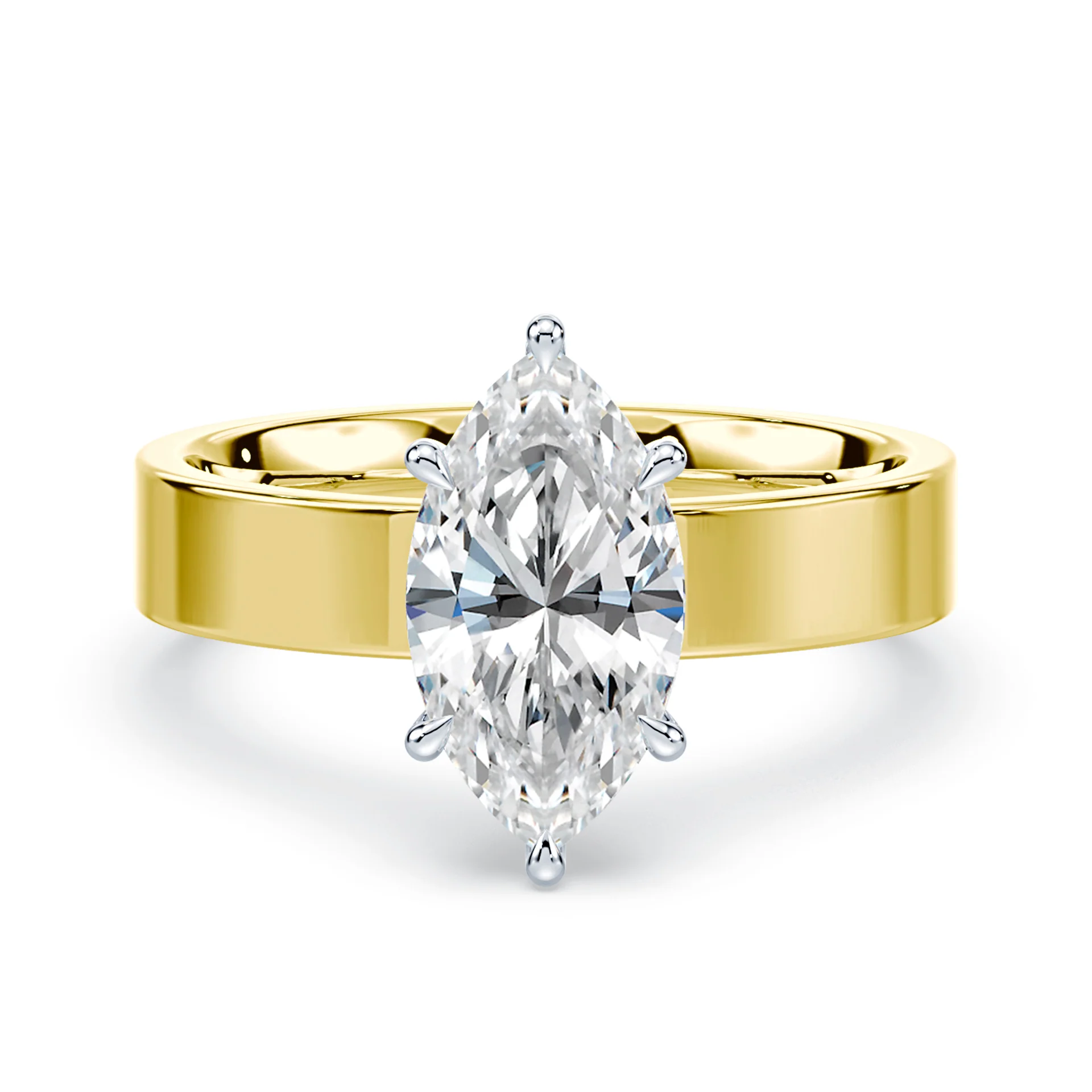 Marquise Low Profile Wide Solitaire