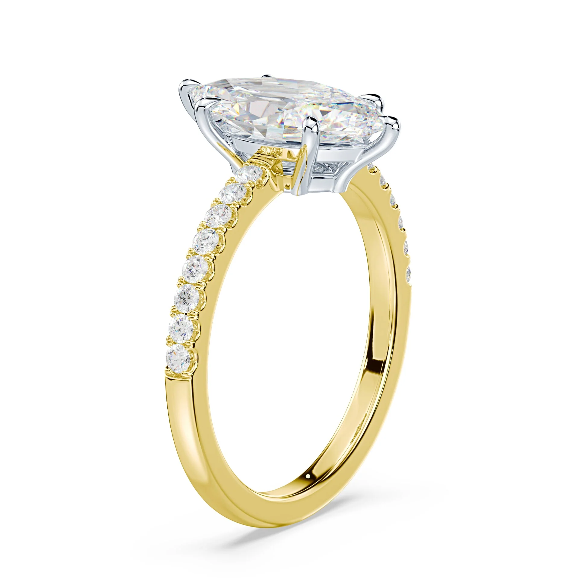 Marquise Low Profile Pave Ring - Image 2