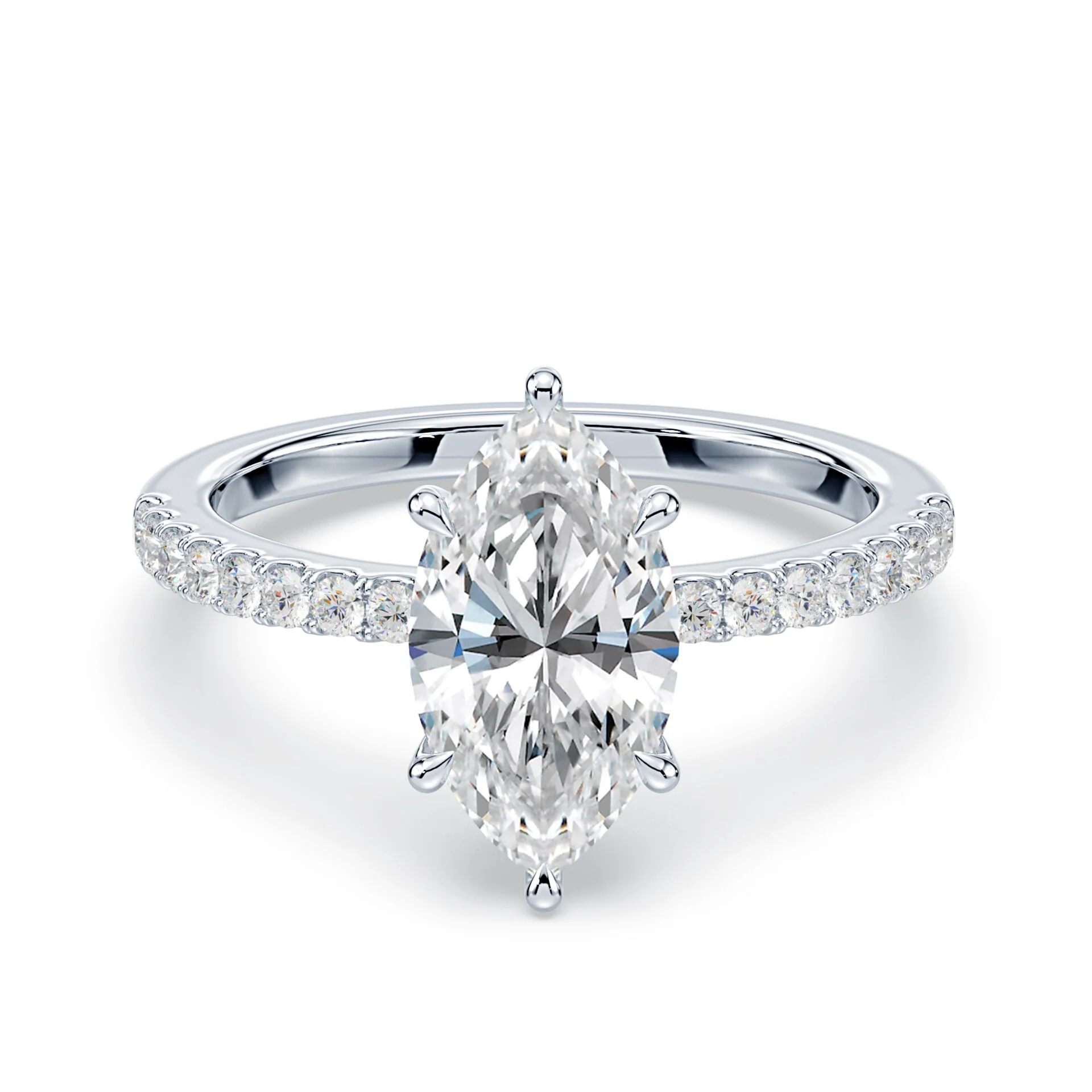 Marquise Low Profile Pave Ring