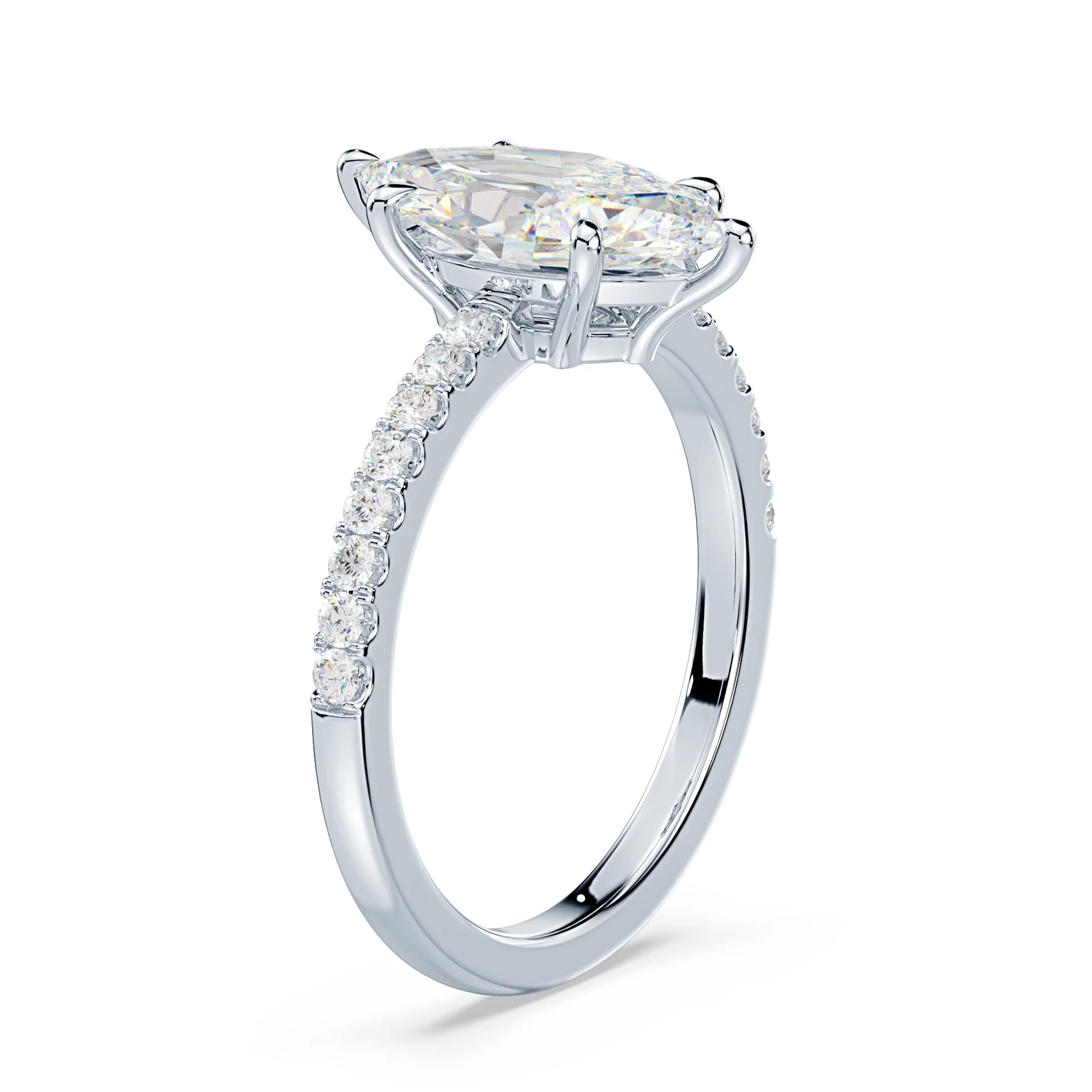 Marquise Low Profile Pave Ring - Image 2