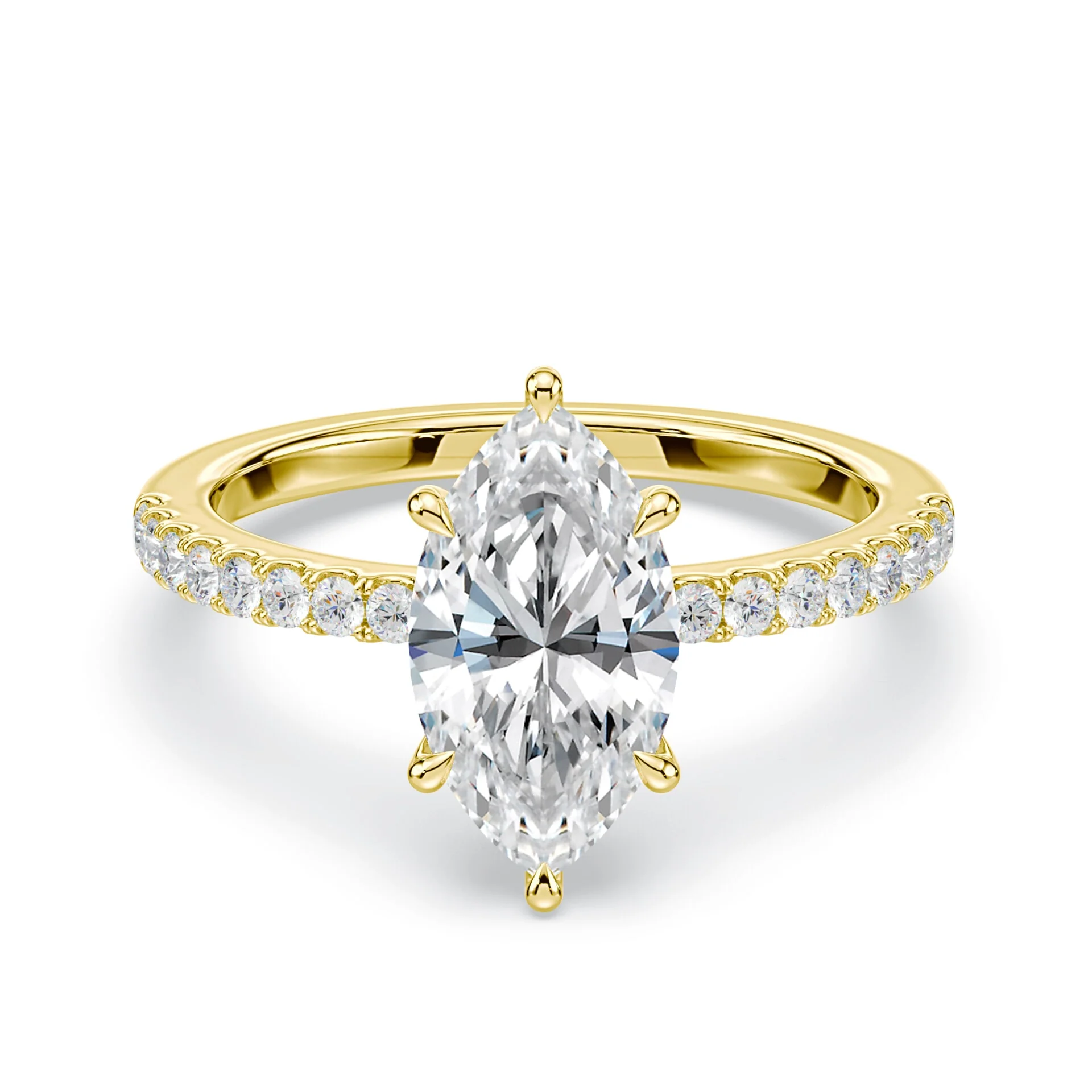 Marquise Low Profile Pave Ring