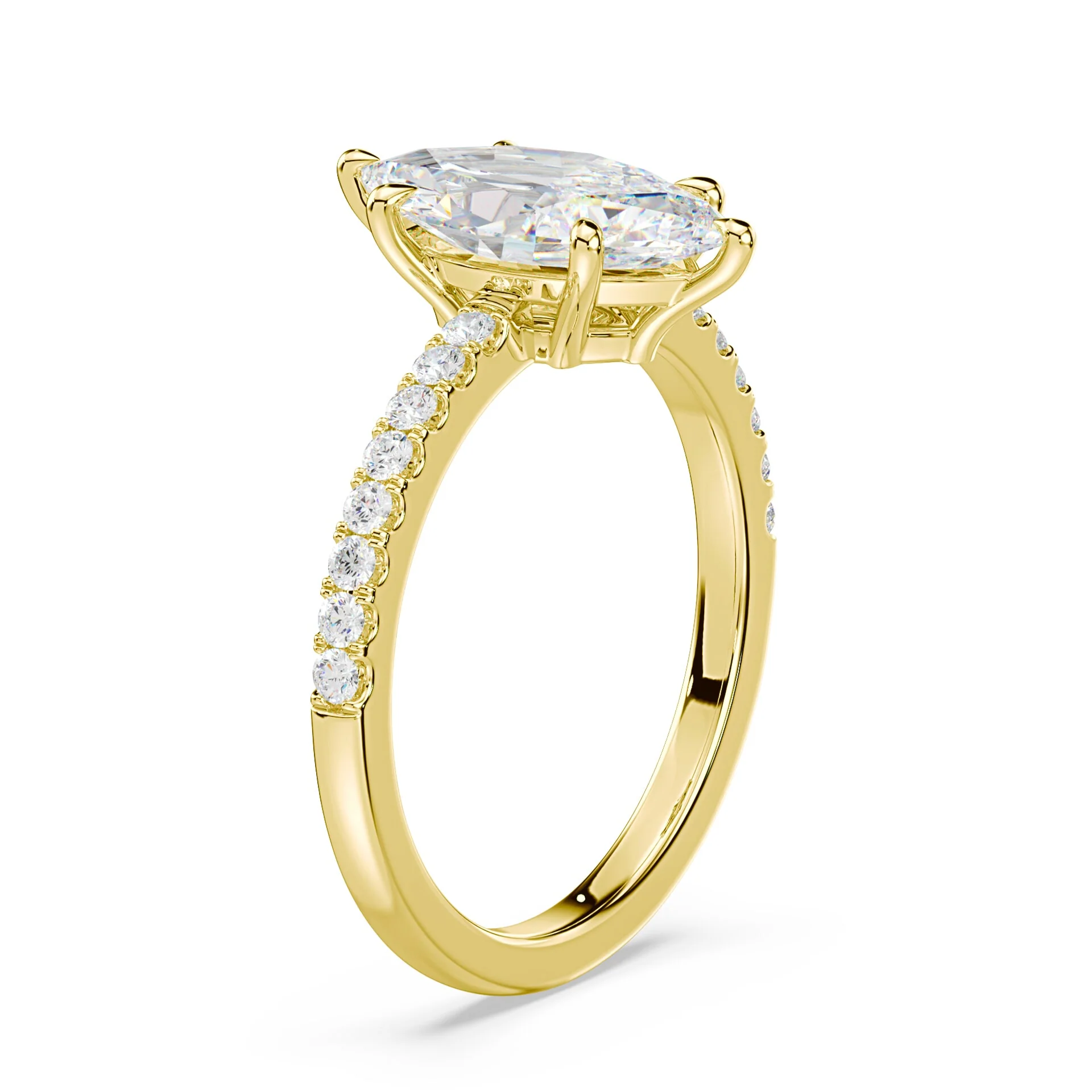 Marquise Low Profile Pave Ring - Image 2