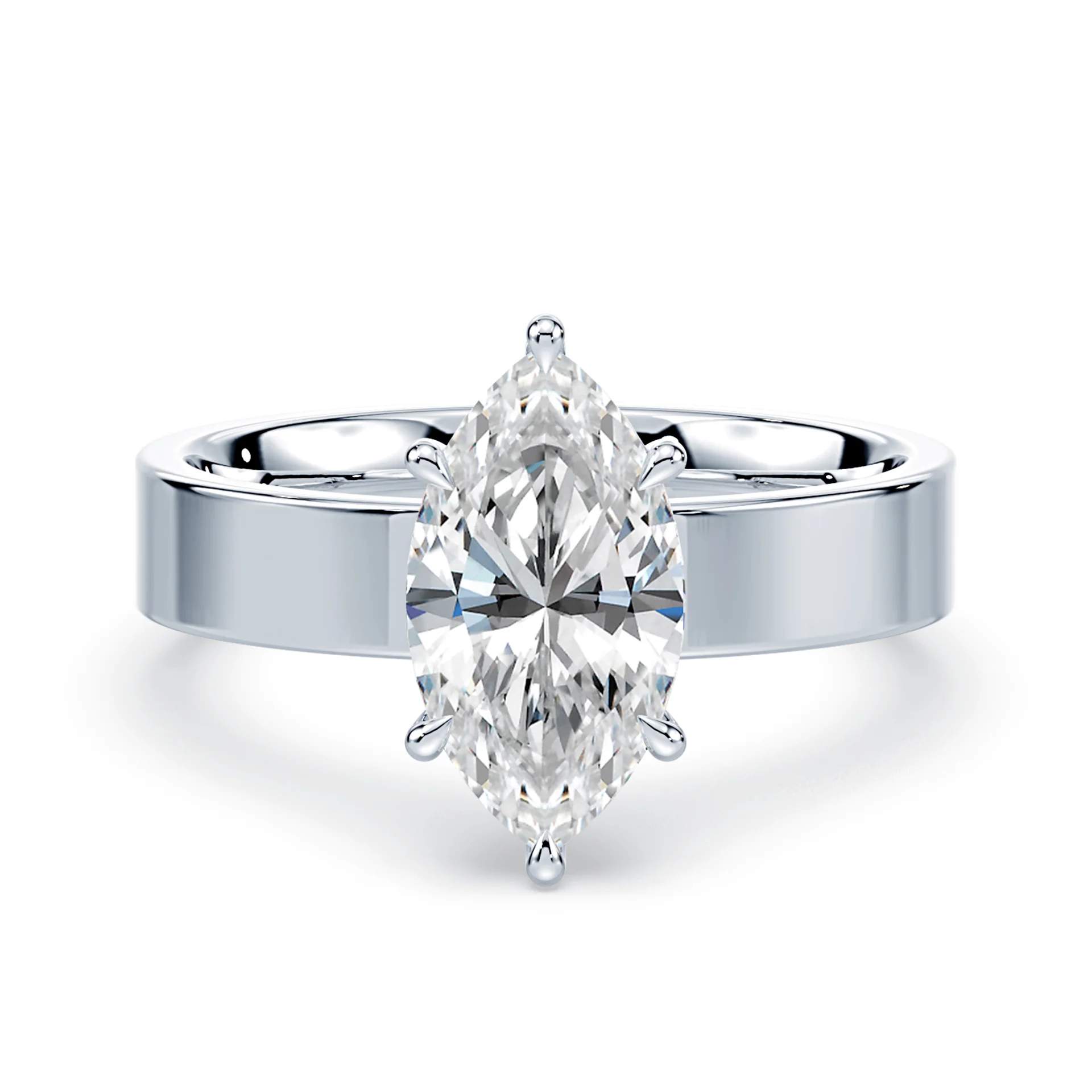 Marquise Low Profile Wide Solitaire