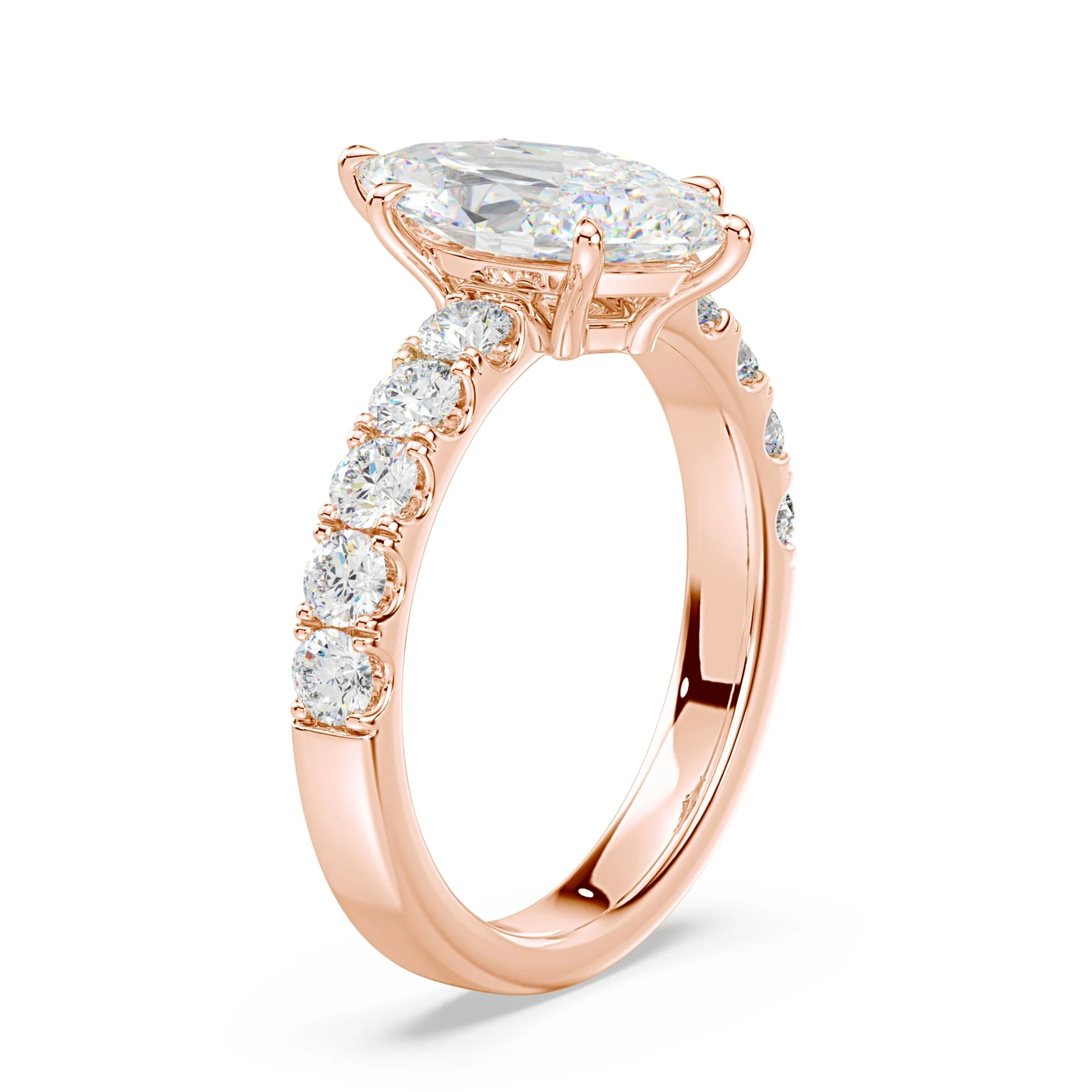 Marquise Low Profile Wide Pave Ring - Image 2