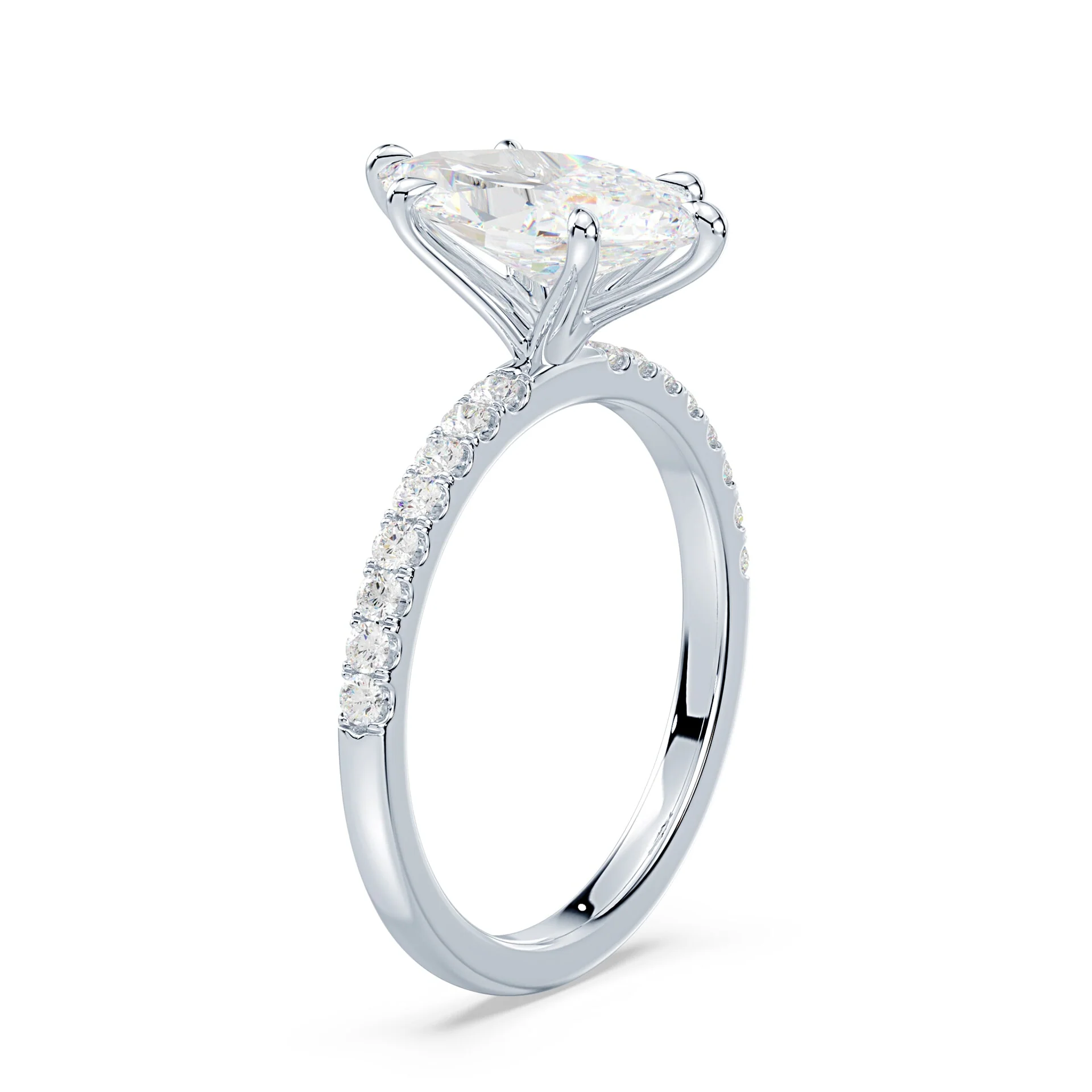 Marquise Pave Engagement Ring - Image 2