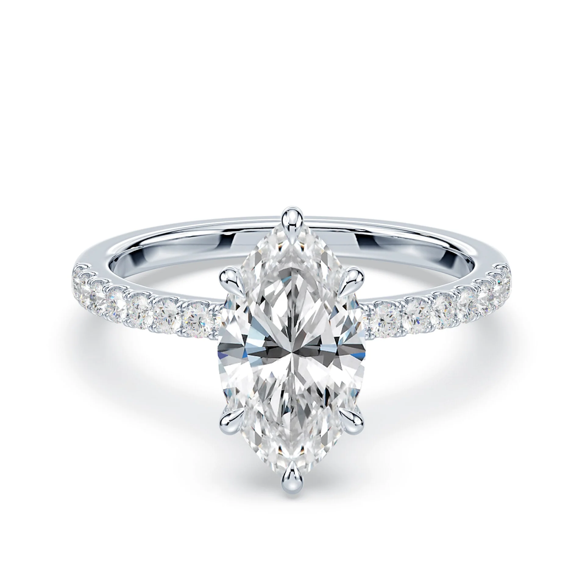 Marquise Pave Engagement Ring