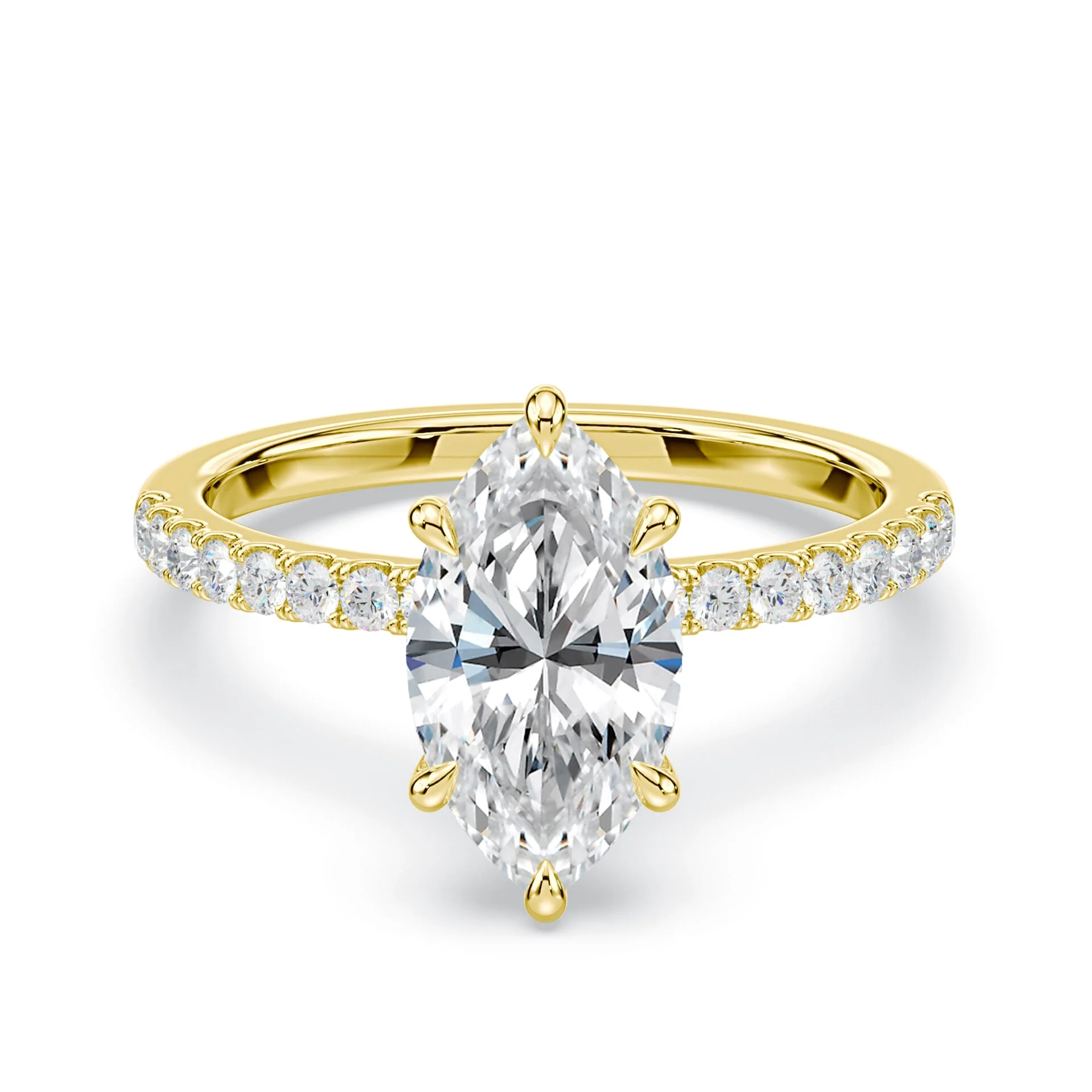 Marquise Pave Engagement Ring