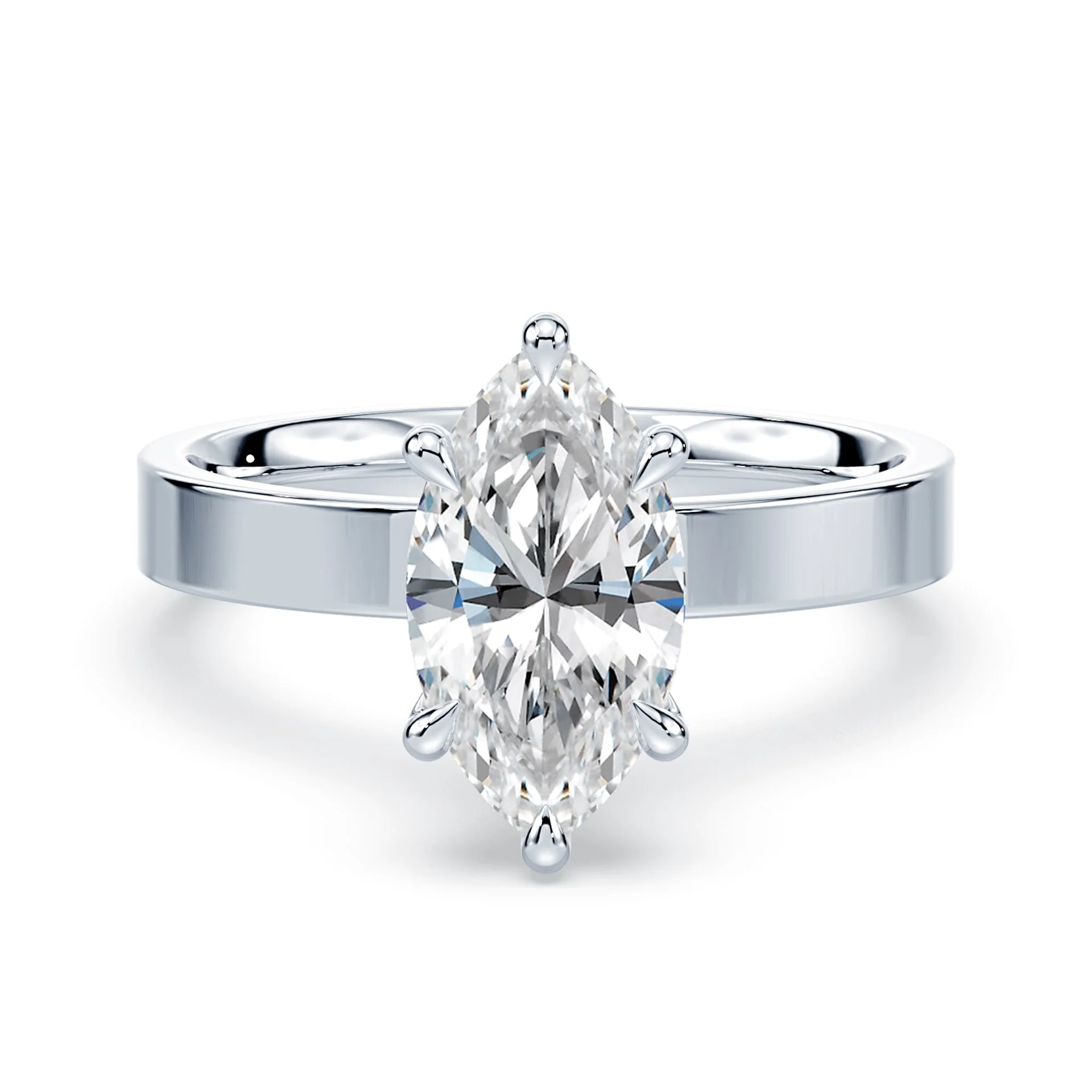 Marquise Wide Solitaire Ring