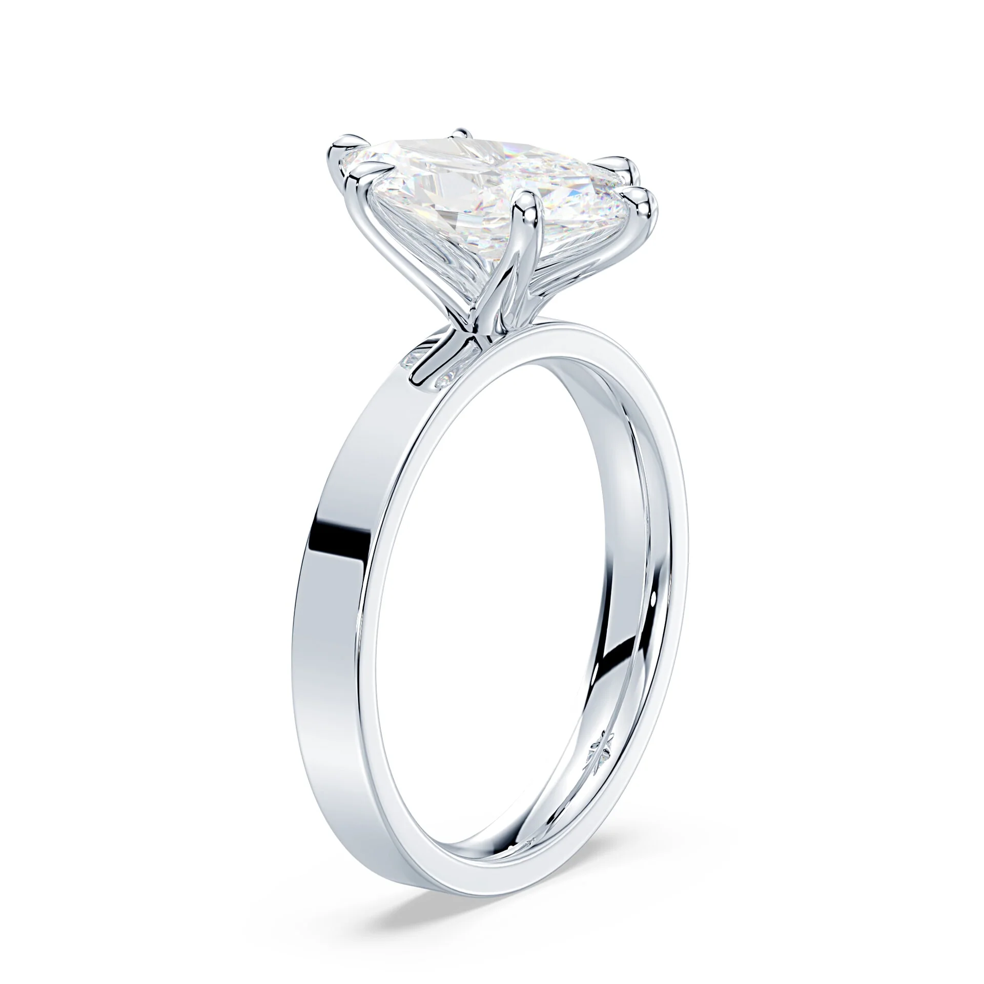 Marquise Wide Solitaire Ring - Image 2