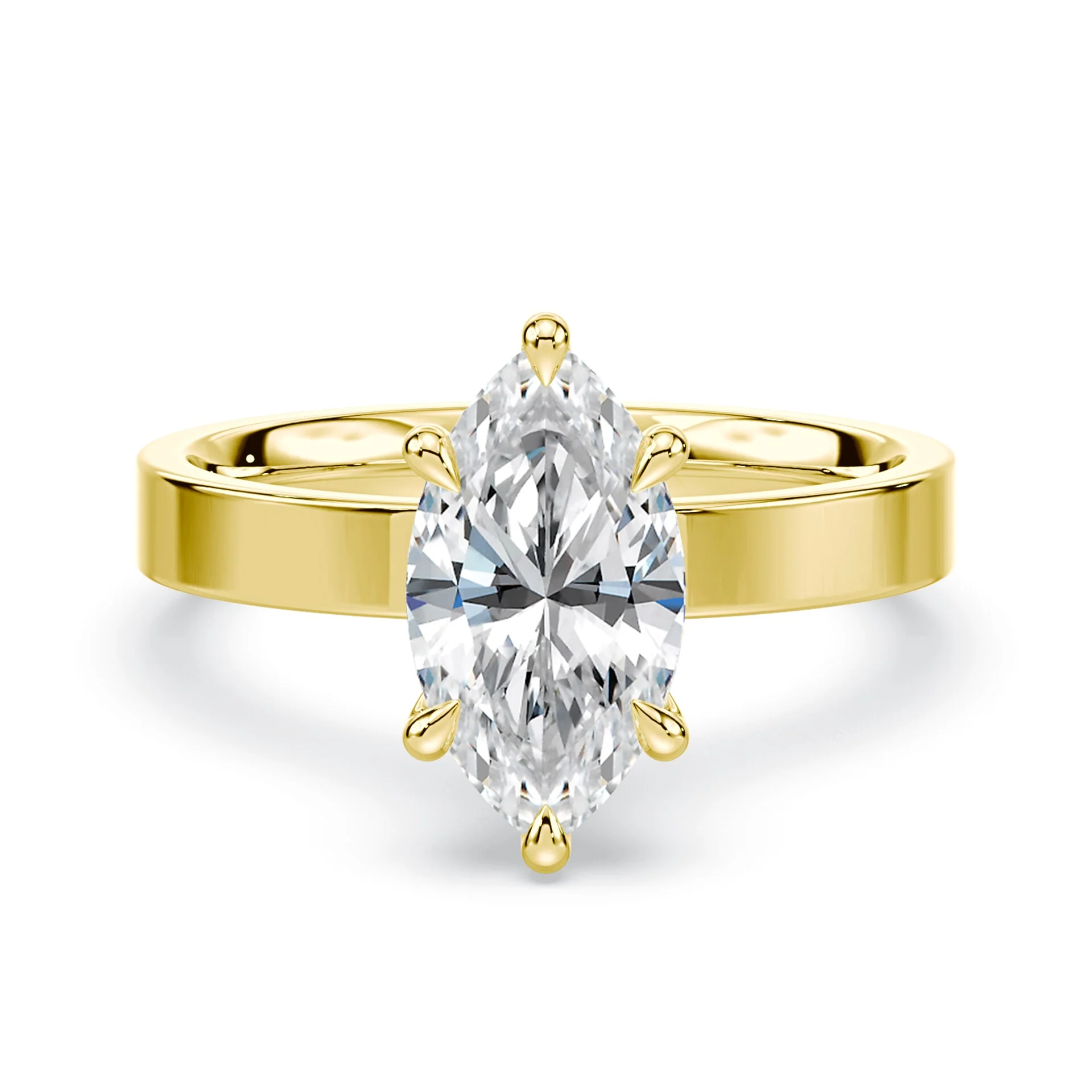 Marquise Wide Solitaire Ring