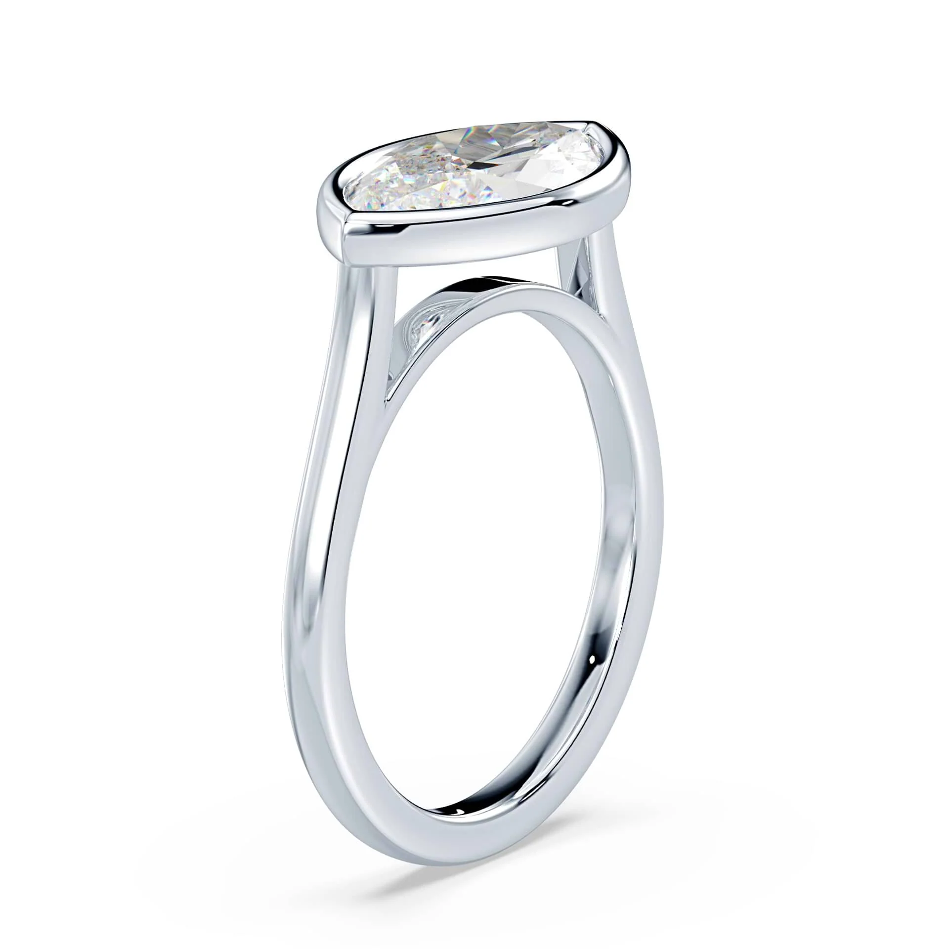 Marquise Cut East-West Cathedral Bezel - Image 2