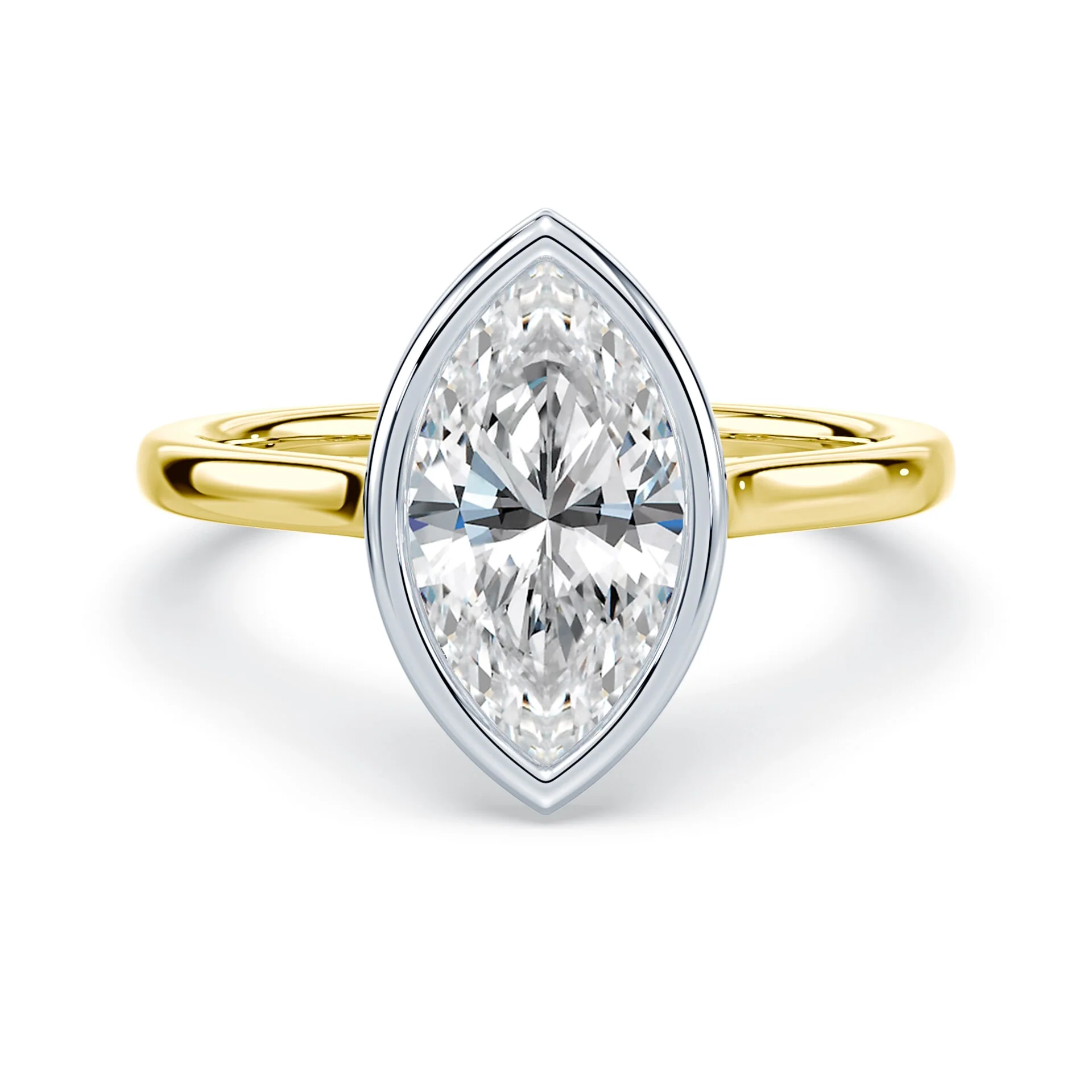 Marquise Cut Cathedral Bezel Ring
