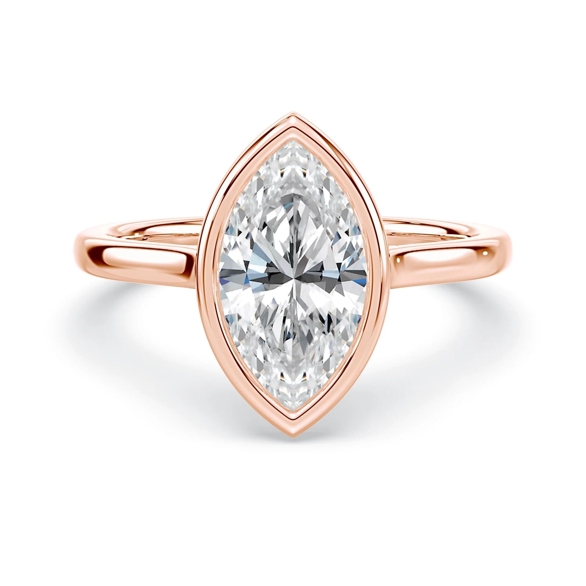 Marquise Cut Cathedral Bezel Ring