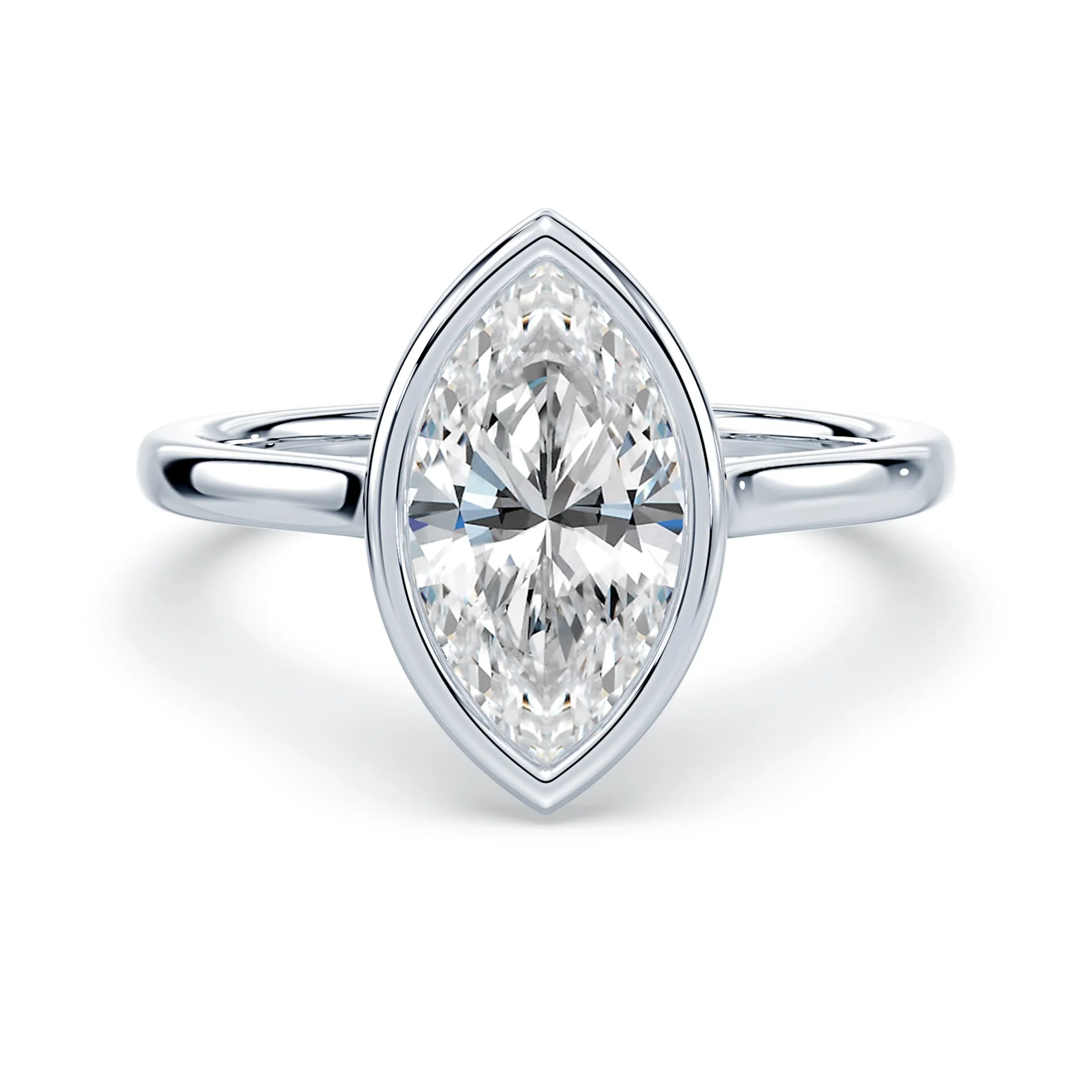 Marquise Cut Cathedral Bezel Ring