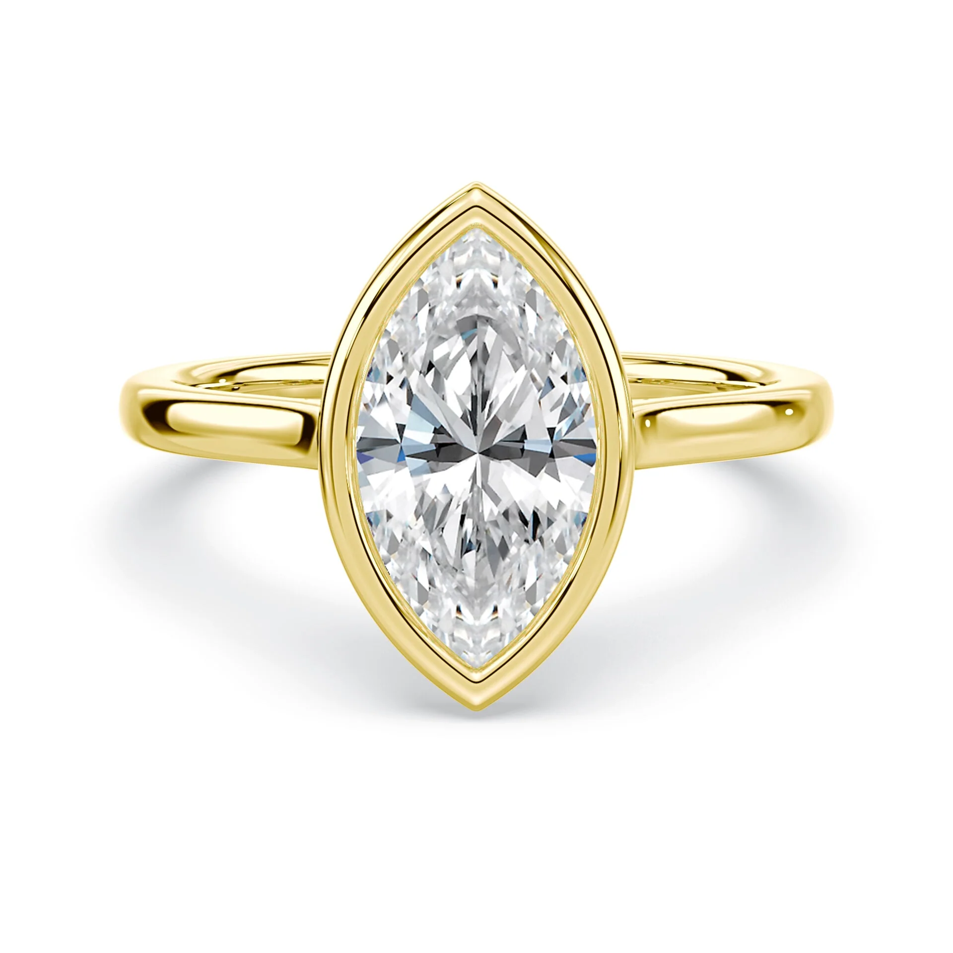 Marquise Cut Cathedral Bezel Ring