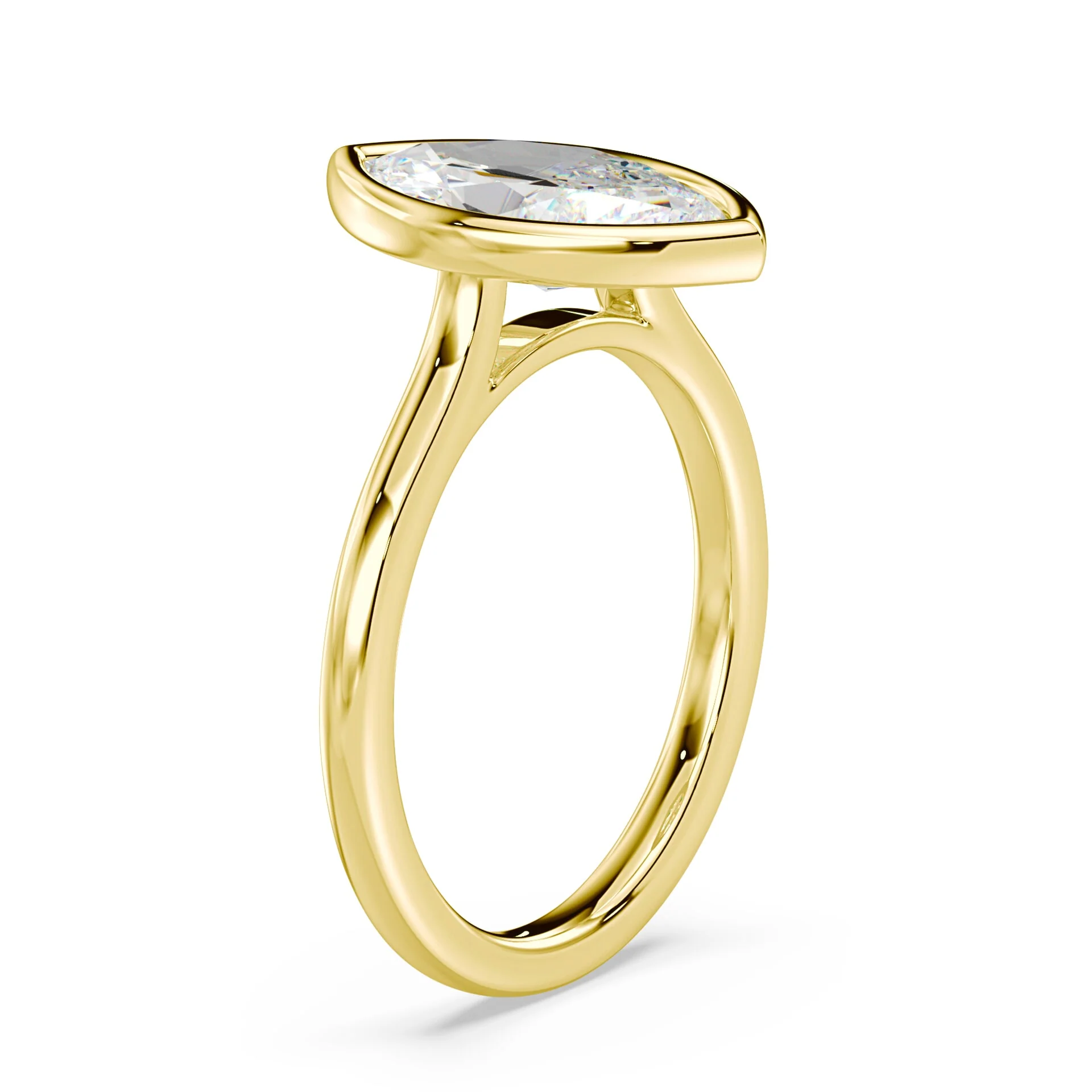 Marquise Cut Cathedral Bezel Ring - Image 2