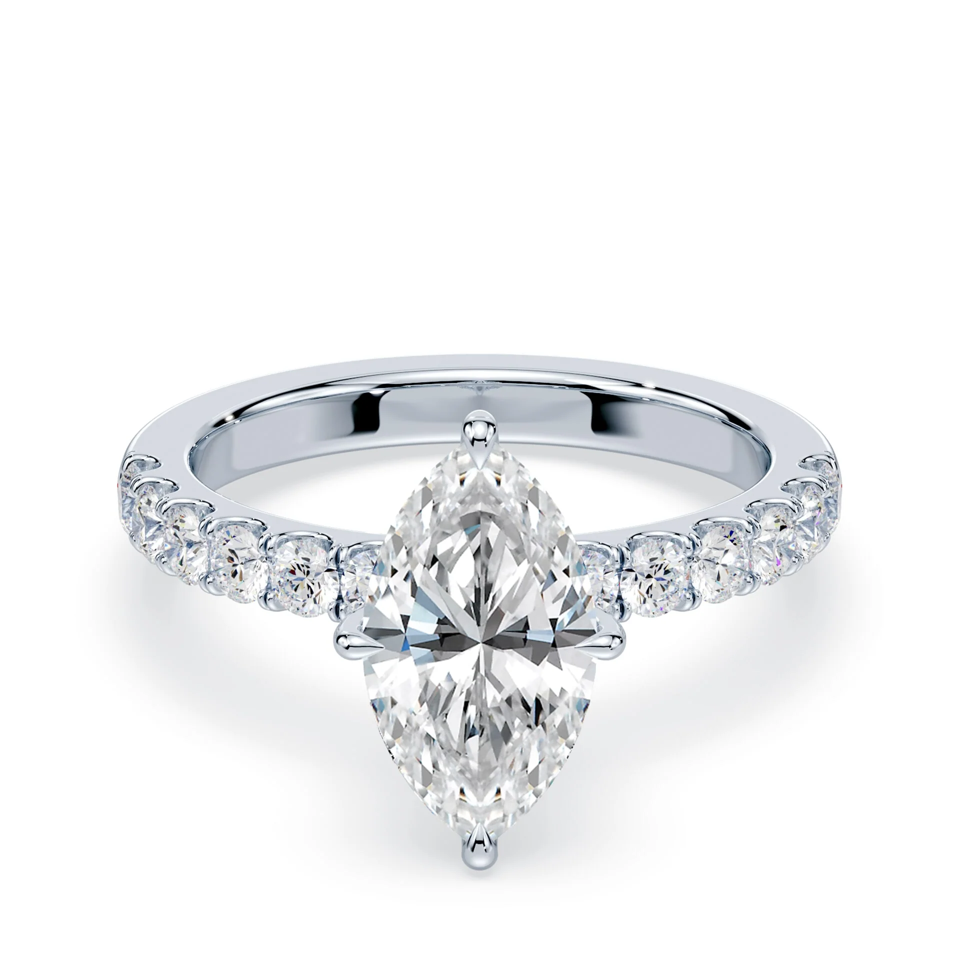 Marquise Allover Diamond Medium Band Ring