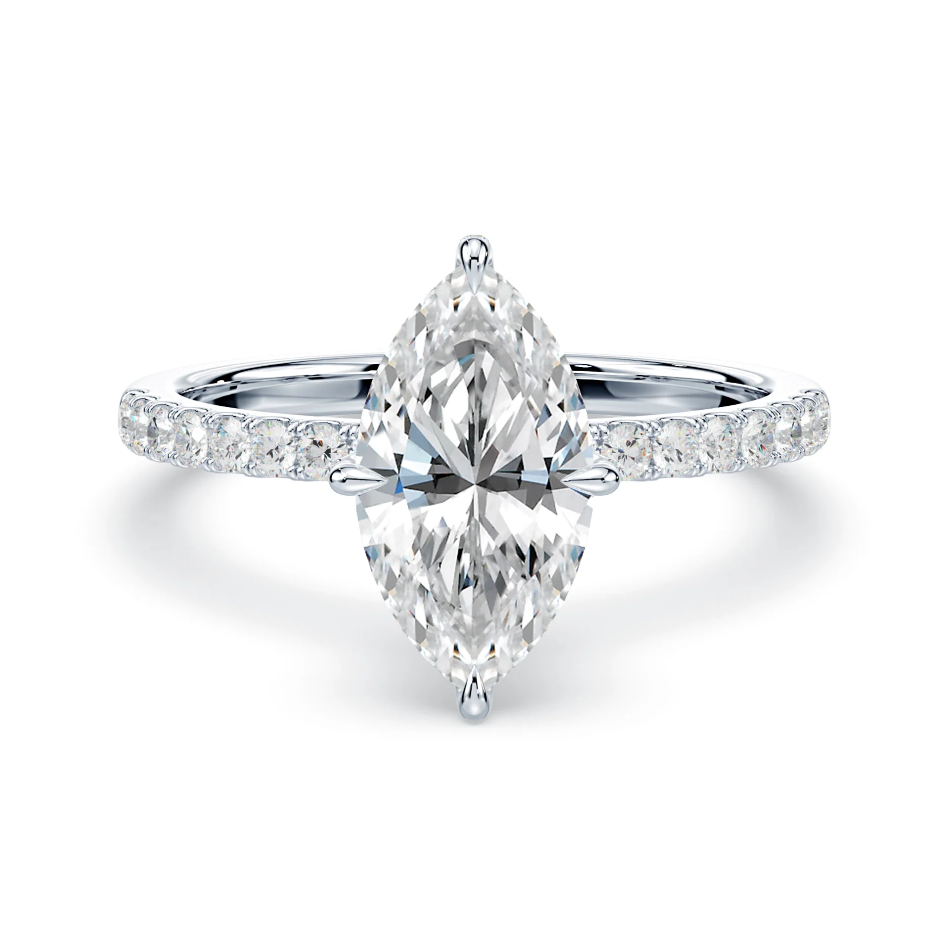 Marquise Allover Pave Engagement Ring
