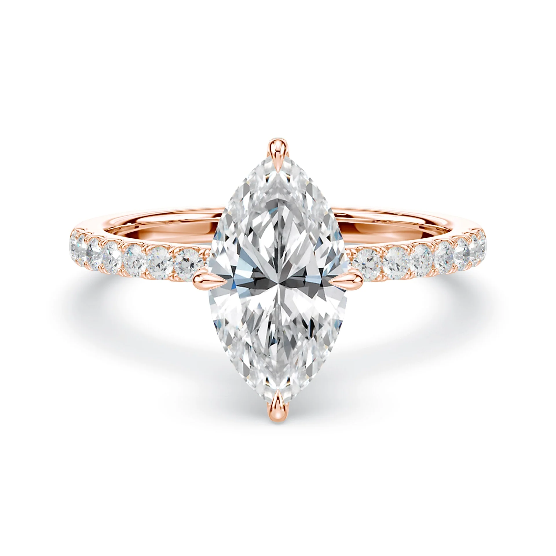Marquise Allover Pave Engagement Ring